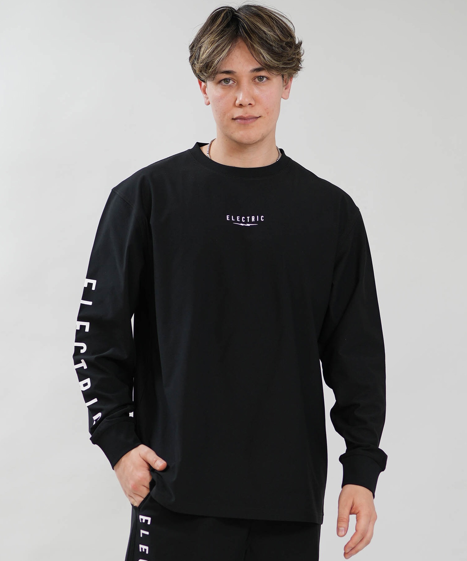 Electric エレクトリック 長袖 Tシャツ ロンT メンズ LOGOS DRY L S