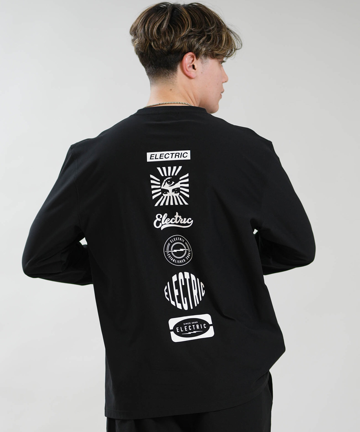 Electric エレクトリック 長袖 Tシャツ ロンT メンズ LOGOS DRY L S