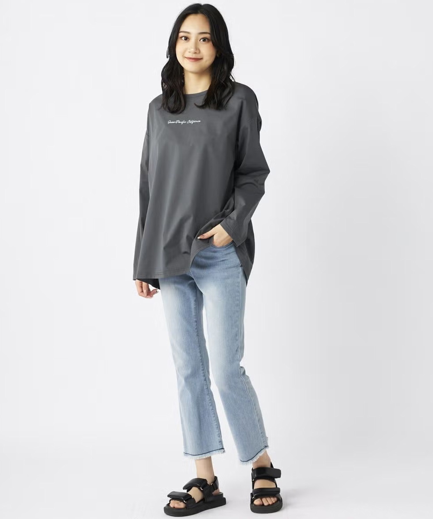 OP オーシャンパシフィック 水着 ラッシュガード 長袖 Tシャツ ロンT