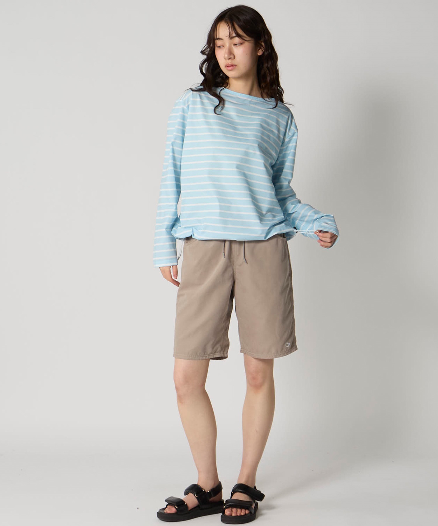 OP オーシャンパシフィック 水着 ラッシュガード 長袖 Tシャツ ロンT