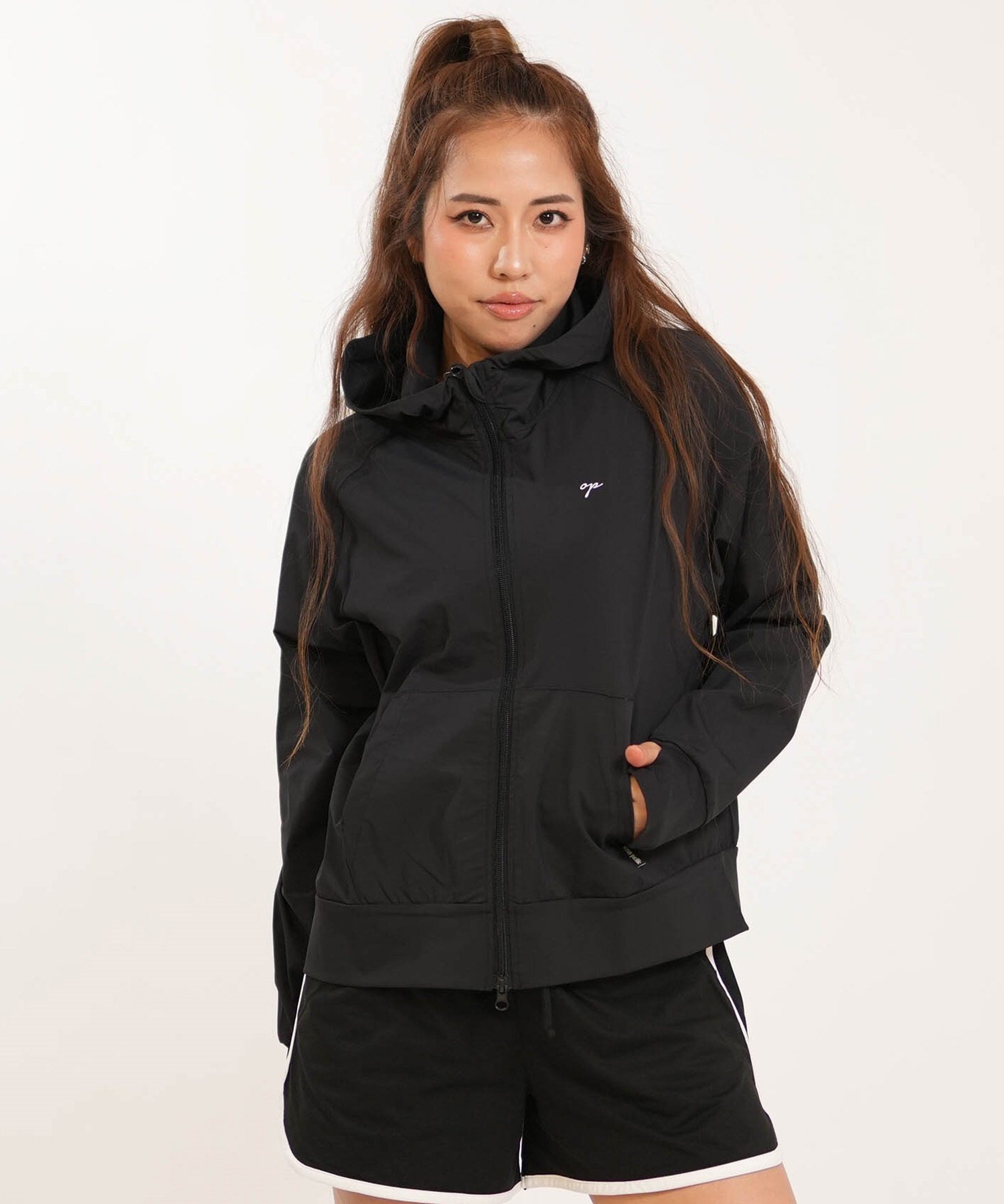 OP オーシャンパシフィック 水着 ラッシュガード ジップアップ
