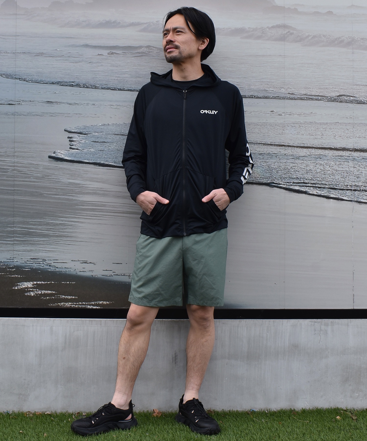 OAKLEY オークリー 水着 ラッシュガード メンズ ジップアップ パーカー