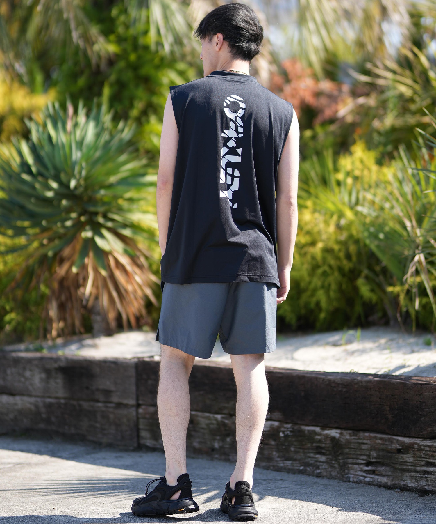 専用良品バックラッシュ22SSストーンウォッシュ加工シャツ+ショーツセットアップ OAKLEY オークリー 水着 ラッシュガード タンクトップ メンズ RASH NS