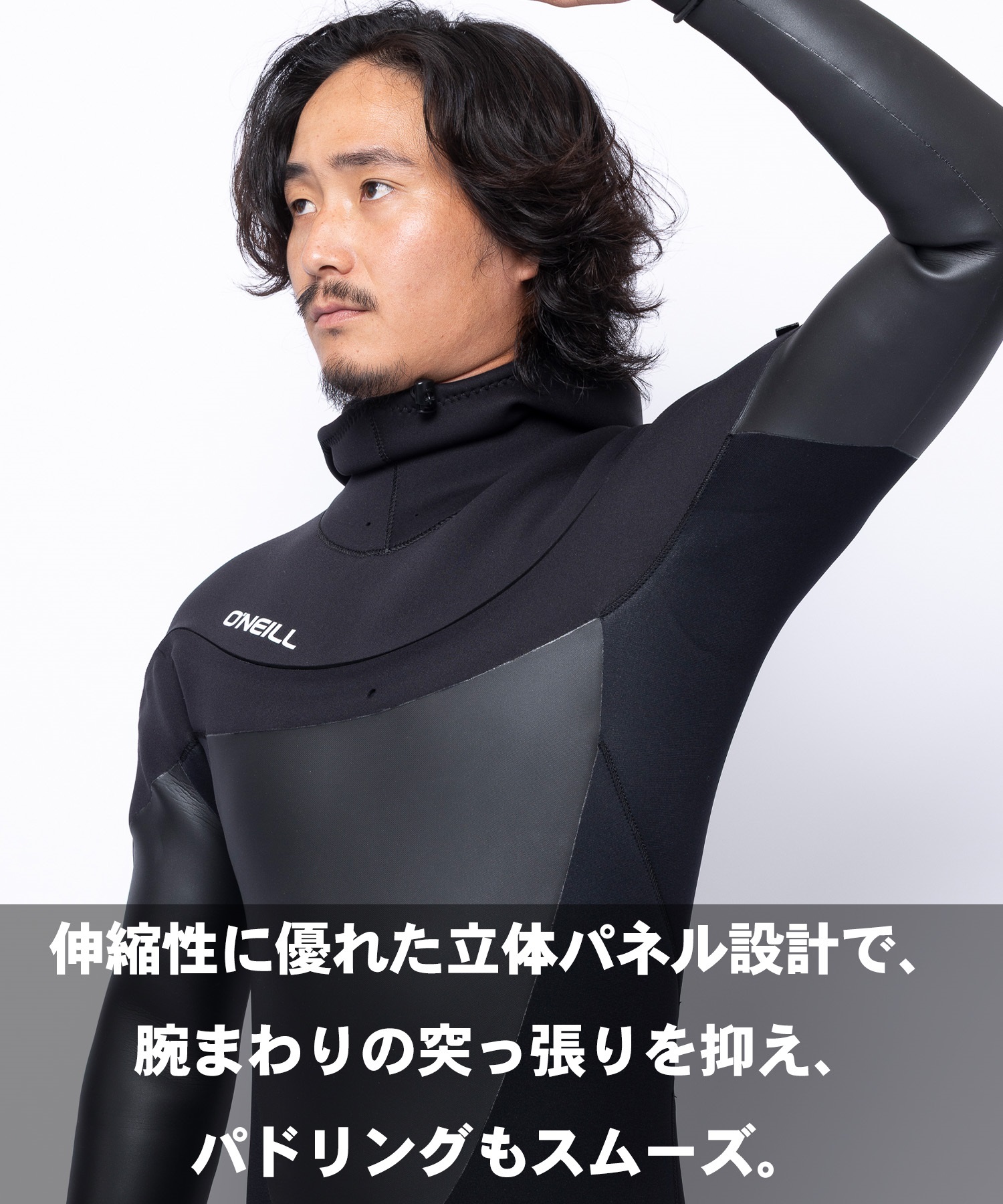 【大幅値下げ】Gill ブラック長袖ウェットスーツ　Mサイズ ONEILL オニール ロングチェストジップ MR SD HOOD MFW-607A6 ウェット