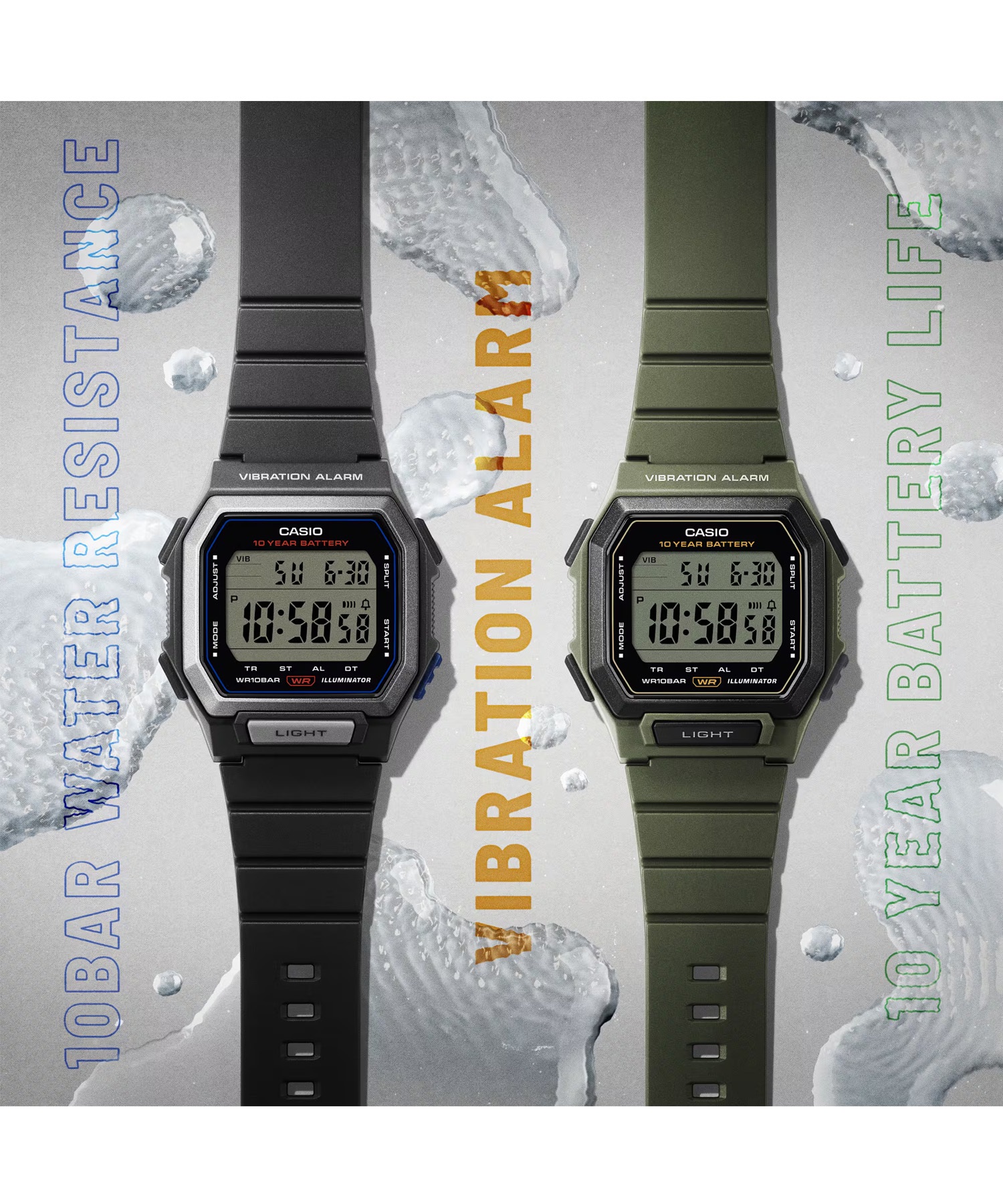 CASIO カシオ 腕時計 W-738H-3AJF 時計｜ムラサキスポーツオンライン