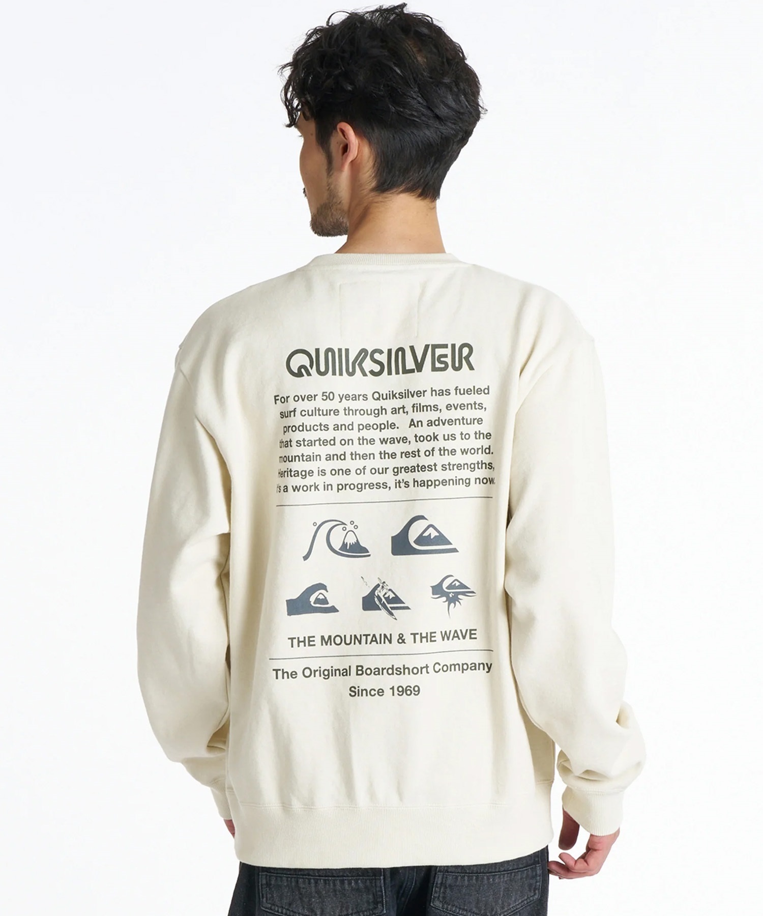 ROUGH&SWELL スウェット　トレーナー　メンズ　サイズL ビッグロゴ QUIKSILVER クイックシルバー トレーナー スウェット メンズ ロゴ