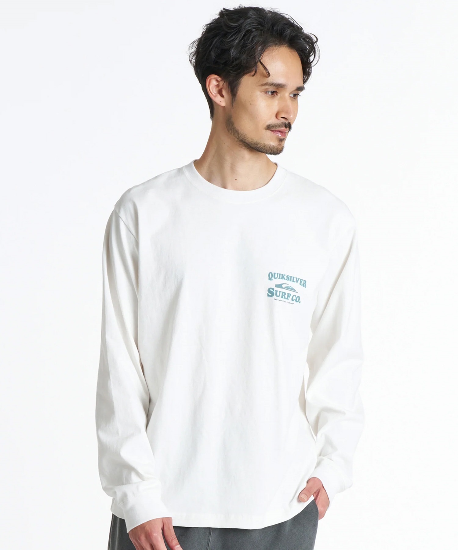 QUIKSILVER クイックシルバー 長袖 Tシャツ ロンT メンズ ロゴ バック