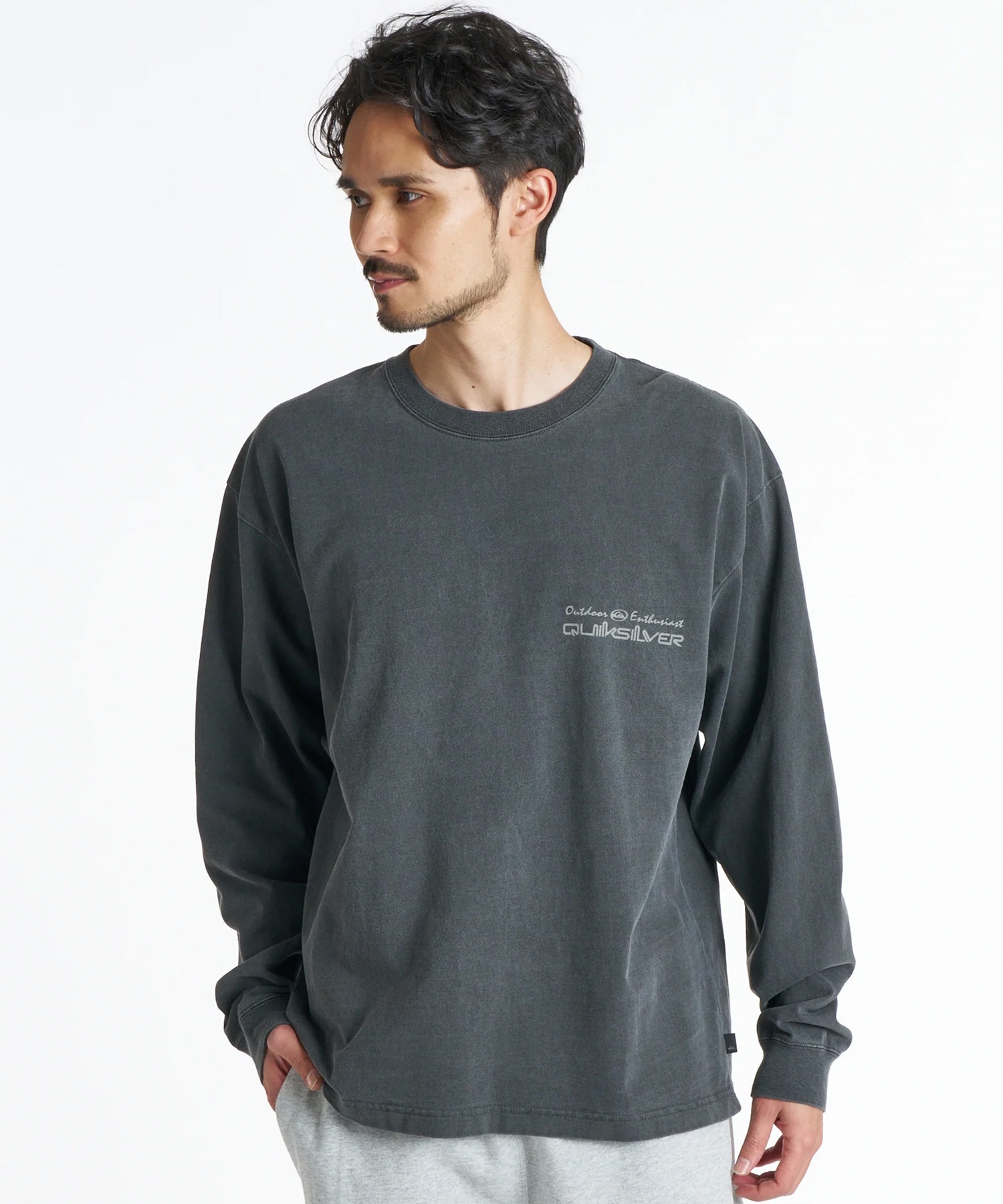 QUIKSILVER クイックシルバー 長袖 Tシャツ ロンT メンズ ロゴ バック