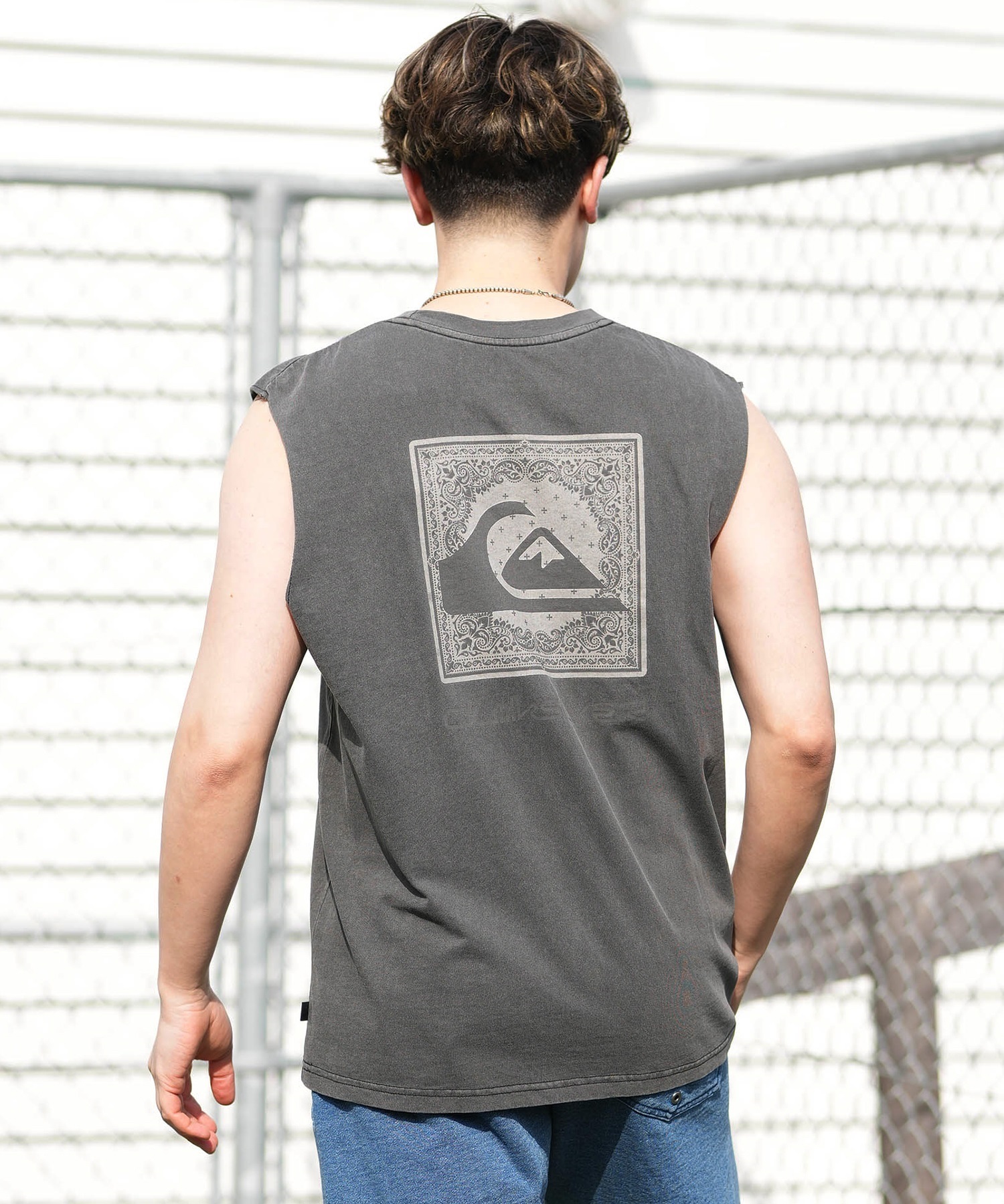 QUIKSILVER クイックシルバー タンクトップ メンズ バックプリント 