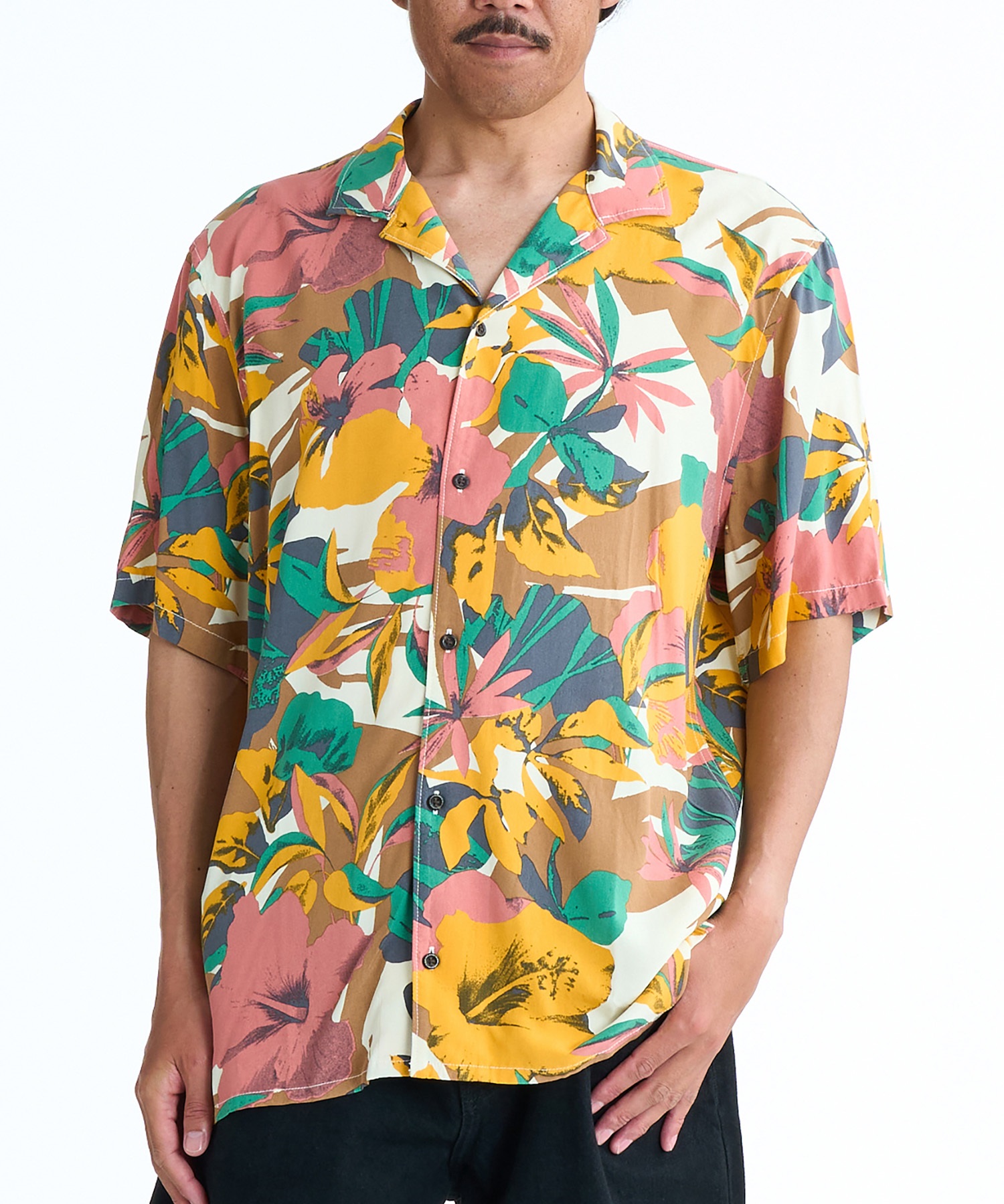 QUIKSILVER クイックシルバー 半袖 シャツ メンズ 花柄 SAFE PARADISE