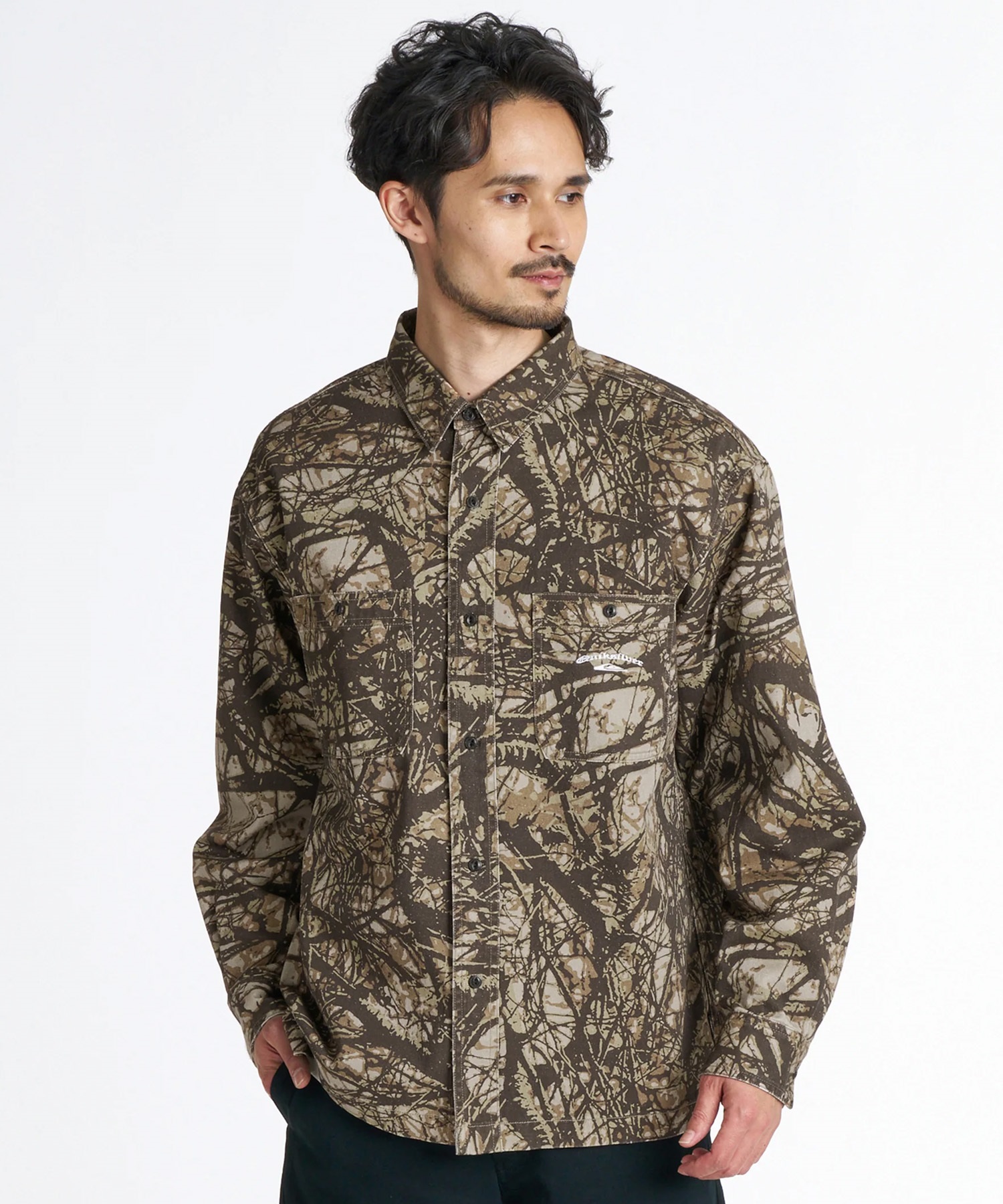 QUIKSILVER クイックシルバー 長袖 シャツ メンズ チノツイル ウォッシュ加工 QSH264001