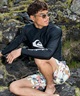 QUIKSILVER クイックシルバー 水着 ラッシュガード メンズ 長袖 Tシャツ ロンT UVカット 速乾 ストレッチ QLY261002(BLK1-M)
