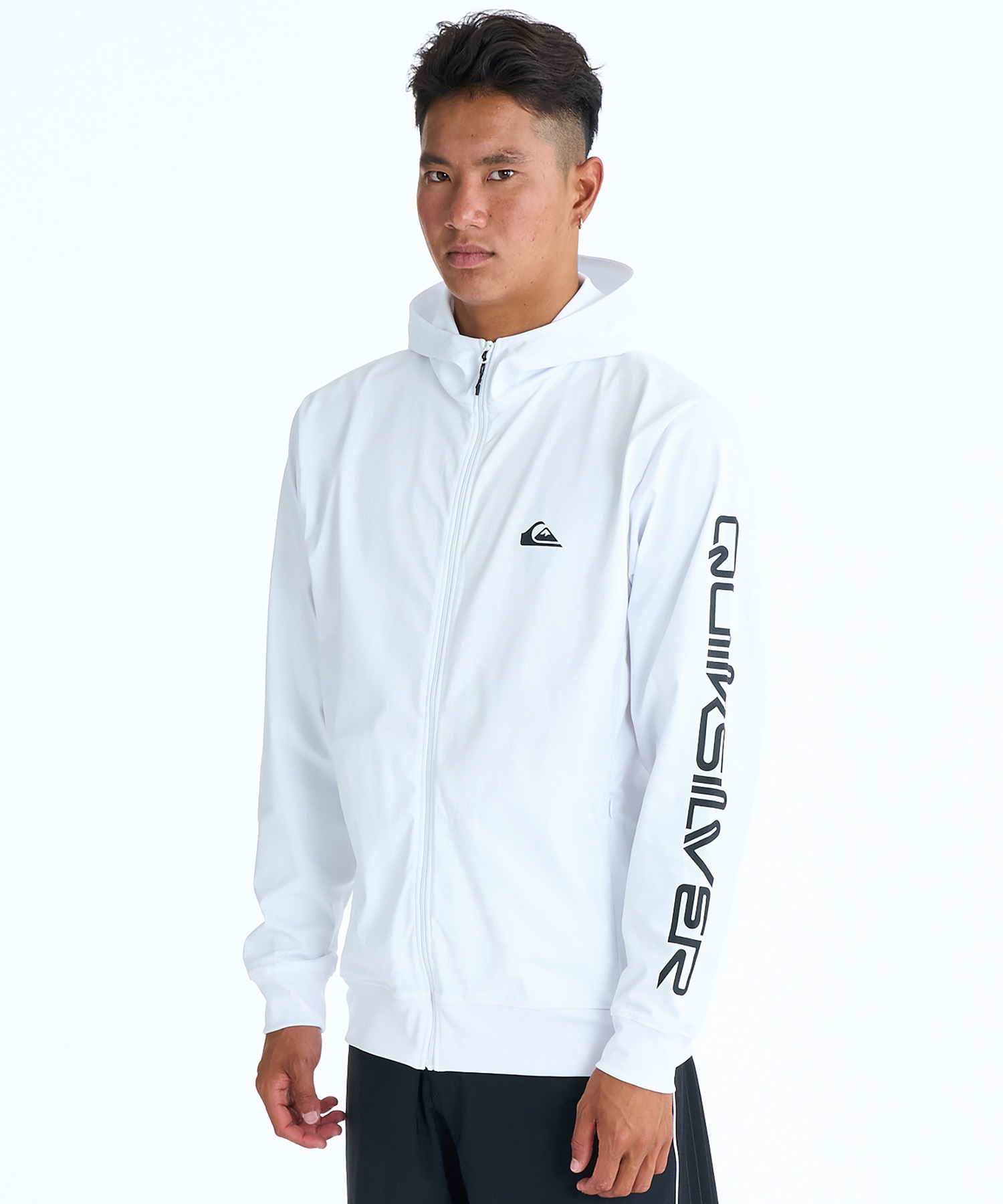 QUIKSILVER クイックシルバー 水着 ラッシュガード ジップアップ パーカー メンズ UVカット 接触冷感 速乾 水陸両用 QLY261009