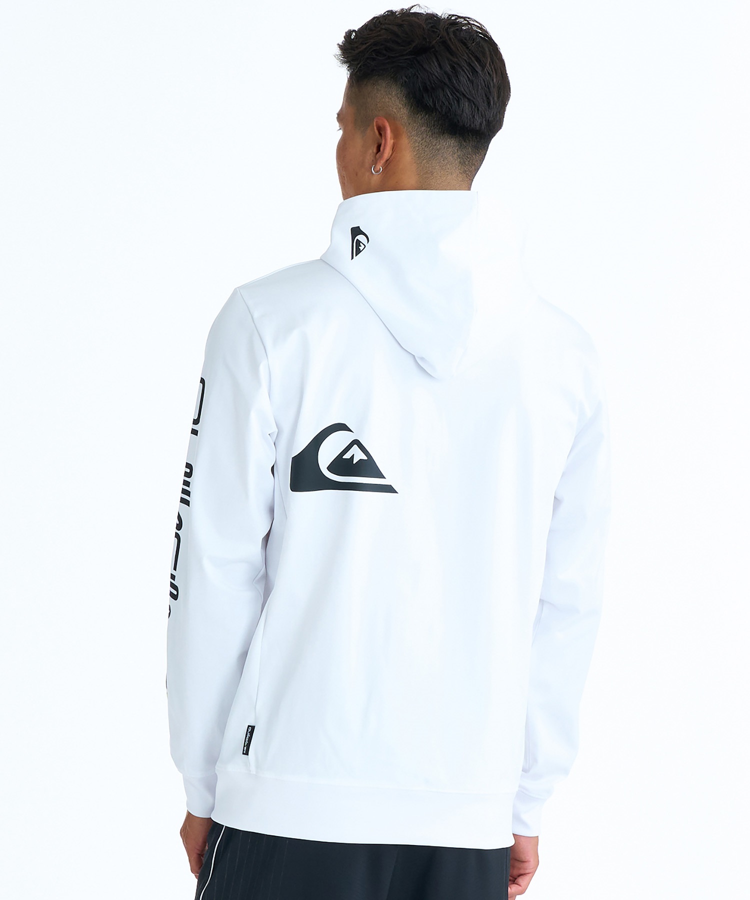 QUIKSILVER クイックシルバー 水着 ラッシュガード ジップアップ パーカー メンズ UVカット 接触冷感 速乾 水陸両用 QLY261009(WHT-M)