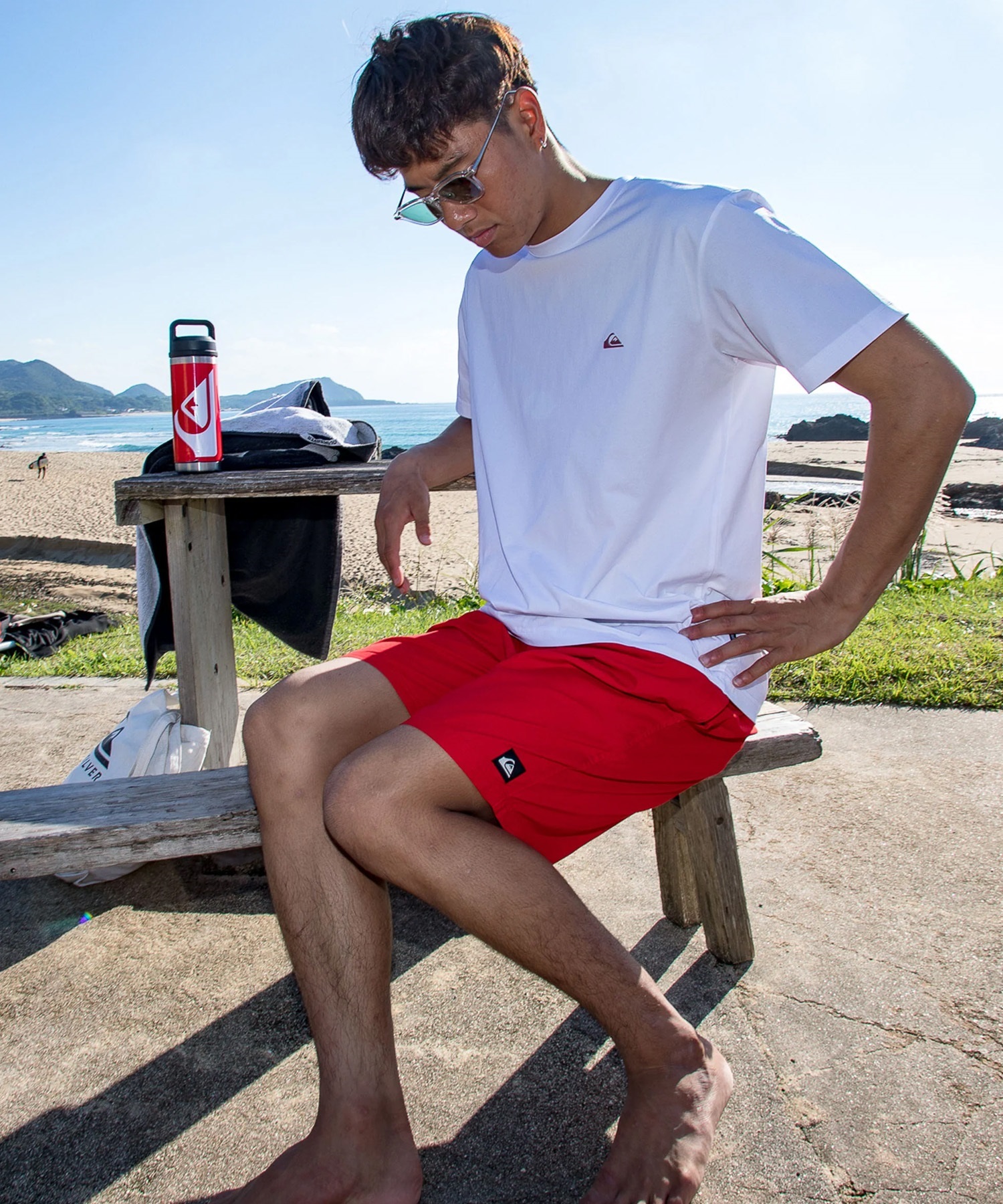 QUIKSILVER クイックシルバー 水着 ラッシュガード 半袖 Tシャツ