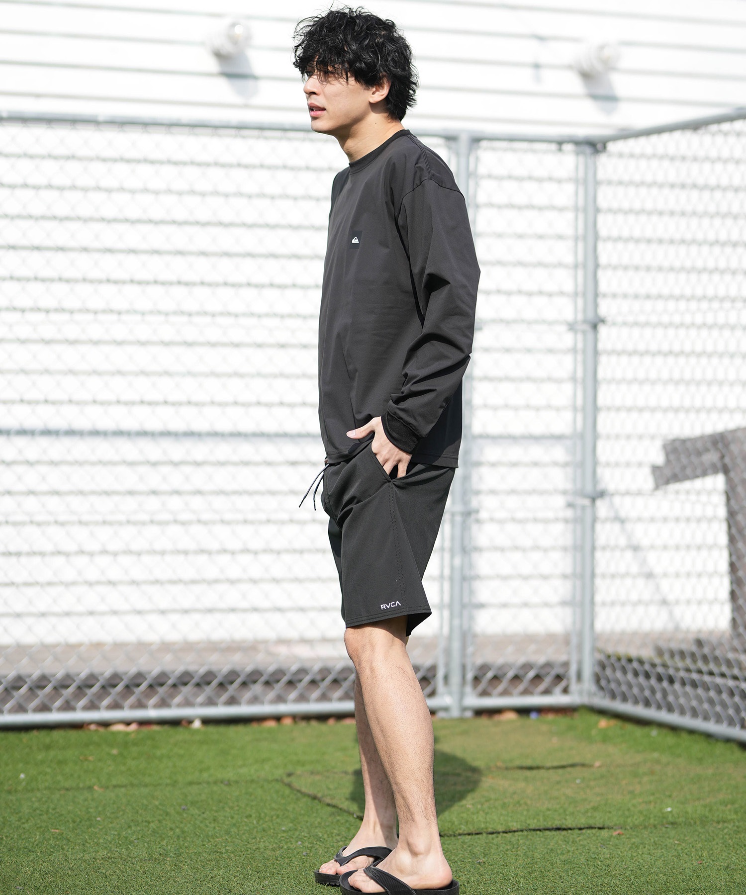 QUIKSILVER クイックシルバー 水着 ラッシュガード 長袖 Tシャツ ロンT
