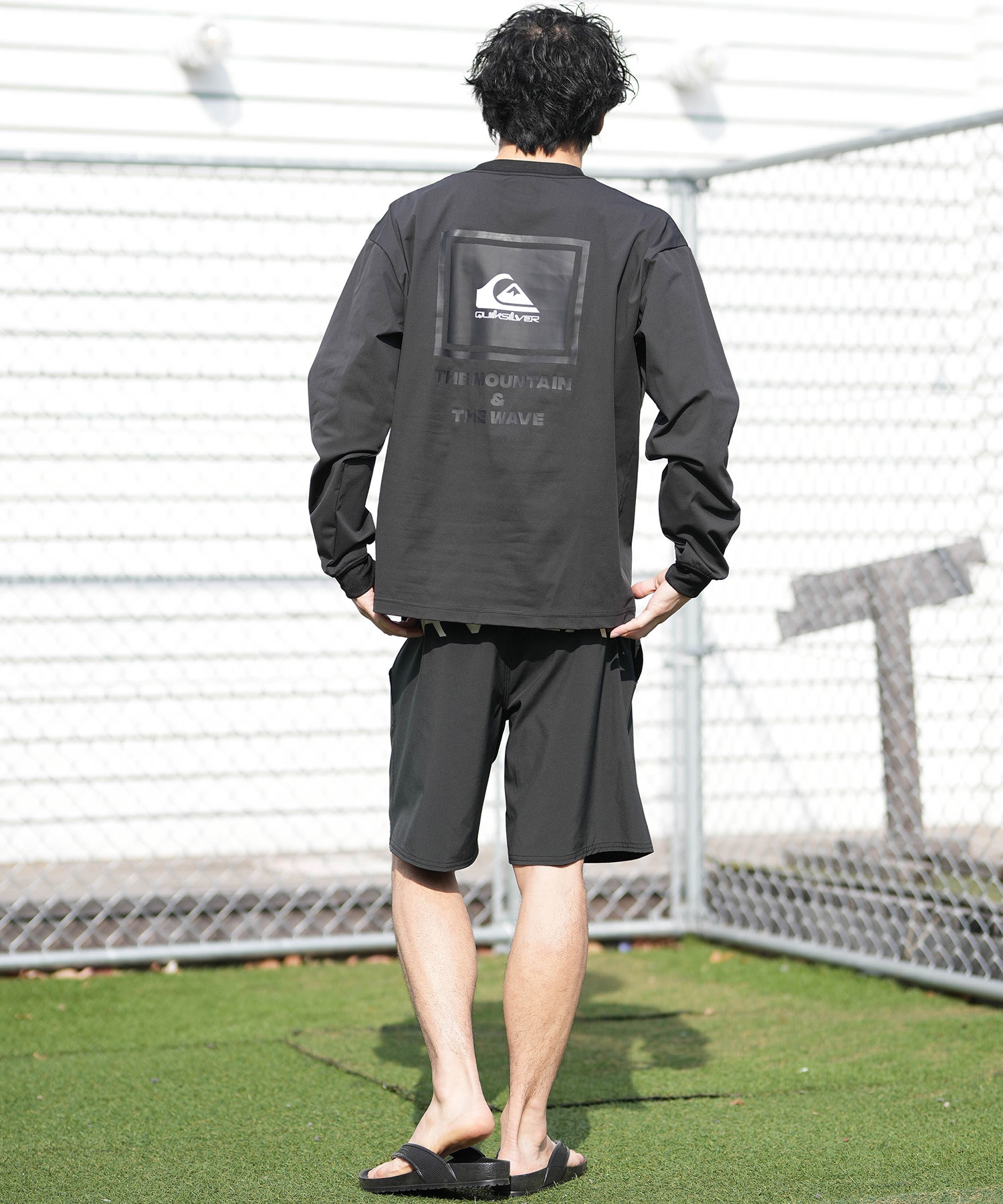 メンズウェア SOL QUIKSILVER クイックシルバー 水着 ラッシュガード 長袖 Tシャツ ロンT