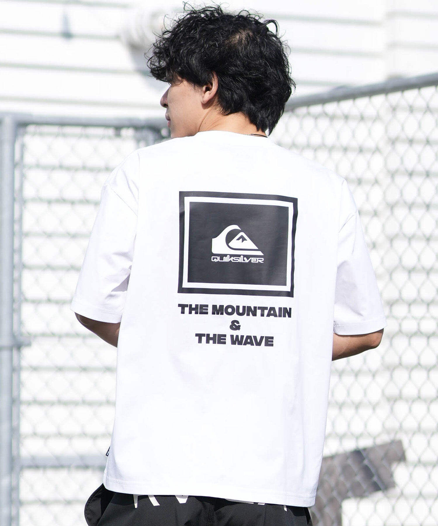 QUIKSILVER クイックシルバー 水着 ラッシュガード 半袖 Tシャツ メンズ UVカット 速乾 接触冷感 水陸両用 QLY261624M ムラサキスポーツ限定(WHT-M)
