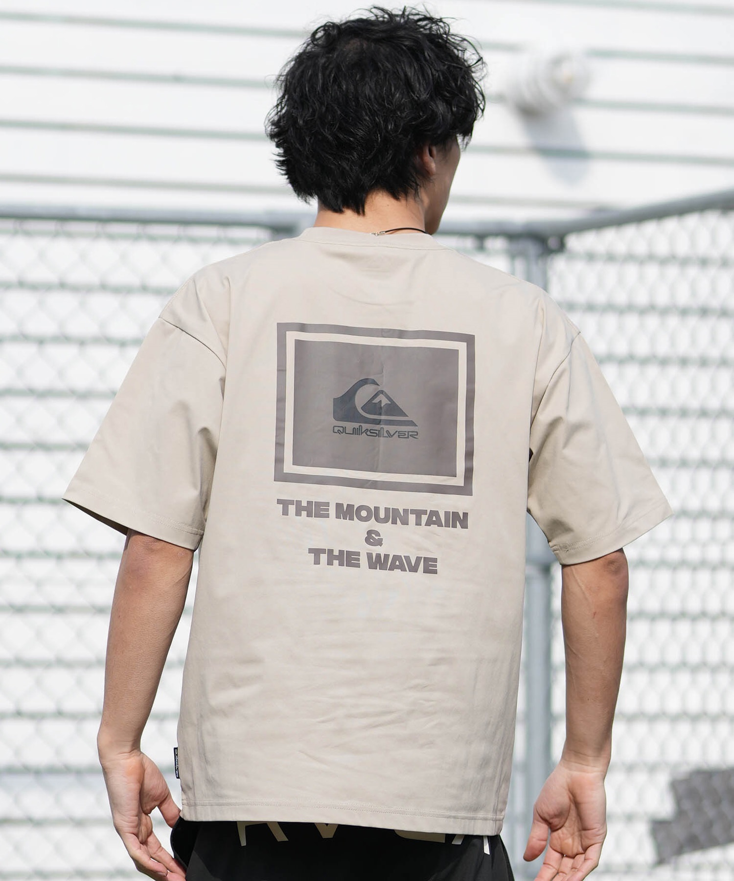 QUIKSILVER クイックシルバー 水着 ラッシュガード 半袖 Tシャツ メンズ UVカット 速乾 接触冷感 水陸両用 QLY261624M ムラサキスポーツ限定(WHT-M)