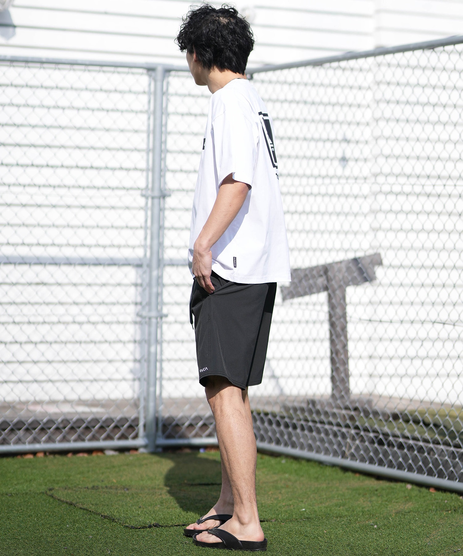 QUIKSILVER クイックシルバー 水着 ラッシュガード 半袖 Tシャツ メンズ UVカット 速乾 接触冷感 水陸両用 QLY261624M ムラサキスポーツ限定(WHT-M)