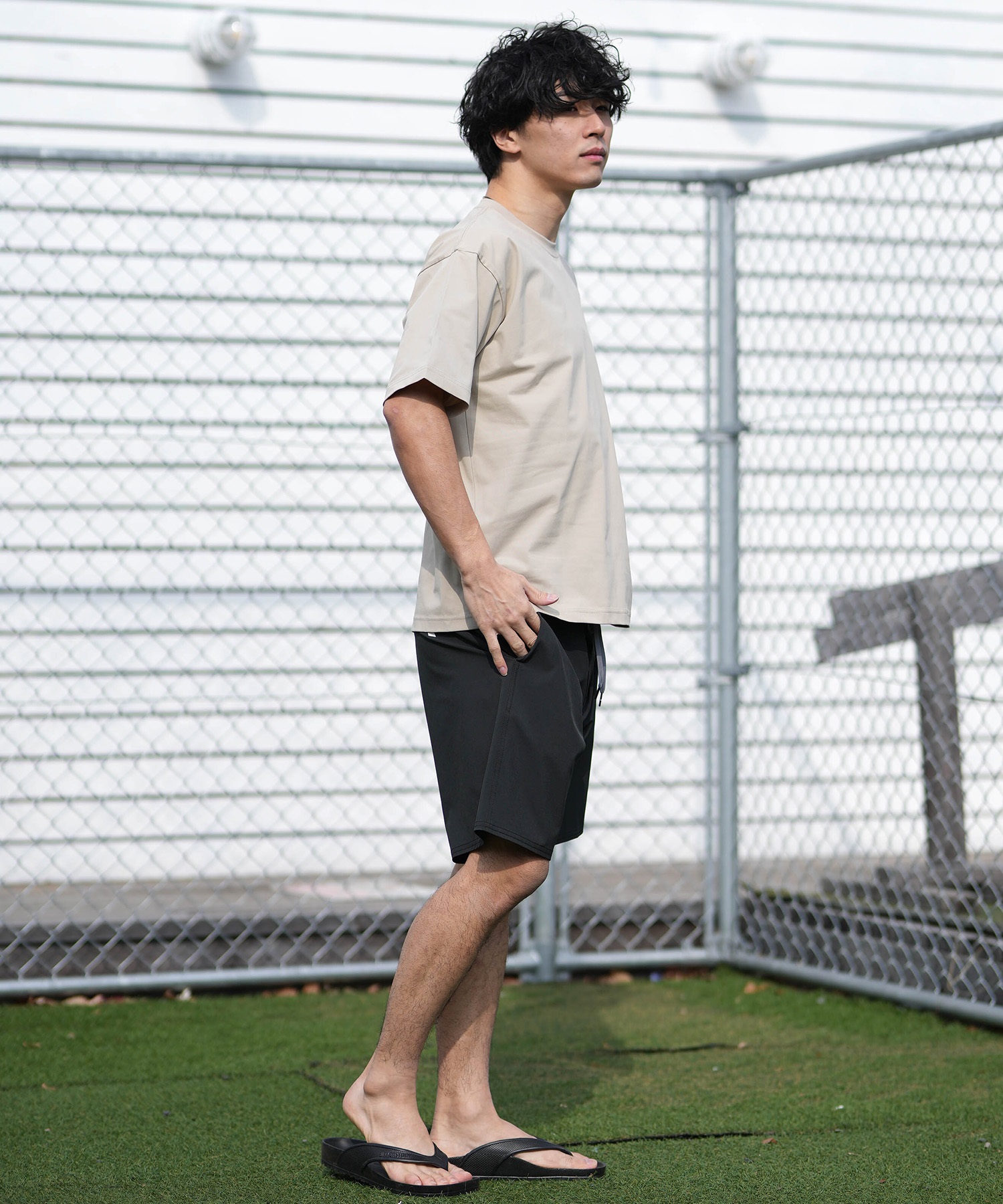 QUIKSILVER クイックシルバー 水着 ラッシュガード 半袖 Tシャツ メンズ UVカット 速乾 接触冷感 水陸両用 QLY261624M ムラサキスポーツ限定(WHT-M)