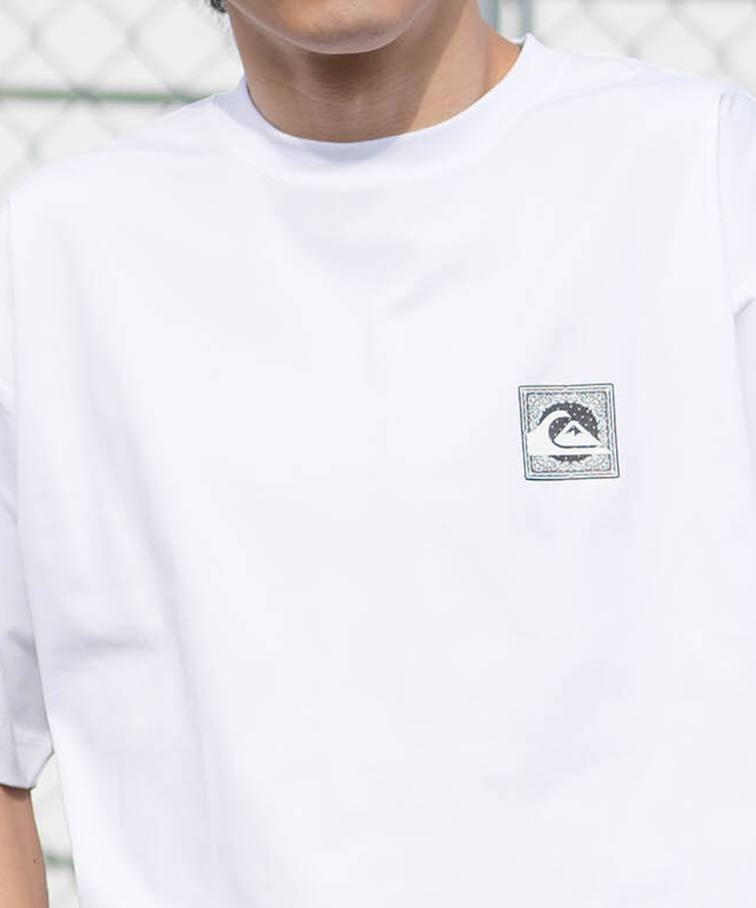 QUIKSILVER クイックシルバー 水着 ラッシュガード 半袖 Tシャツ メンズ UVカット 速乾 接触冷感 水陸両用 QLY261625M ムラサキスポーツ限定(WHT-M)
