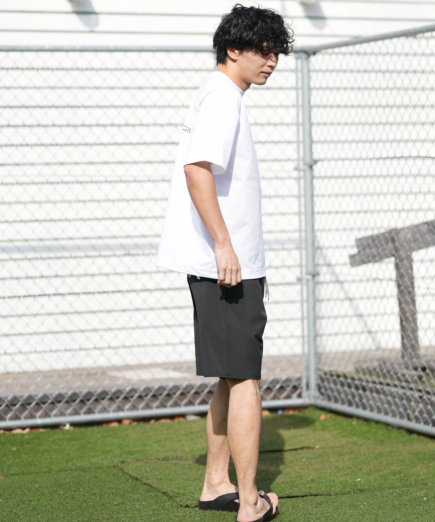QUIKSILVER クイックシルバー 水着 ラッシュガード 半袖 Tシャツ メンズ UVカット 速乾 接触冷感 水陸両用 QLY261625M ムラサキスポーツ限定(WHT-M)