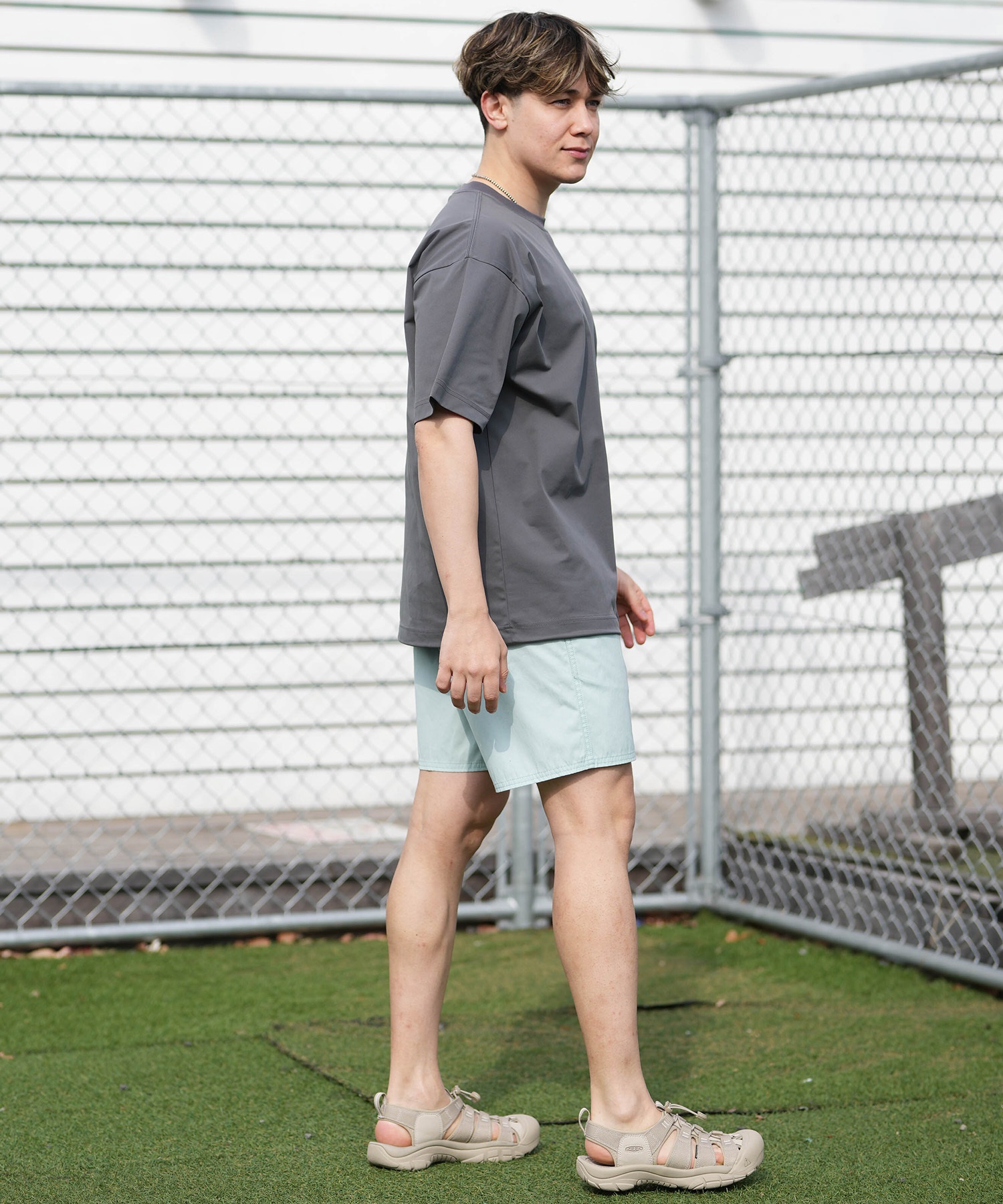 QUIKSILVER クイックシルバー 水着 ラッシュガード 半袖 Tシャツ メンズ UVカット 速乾 接触冷感 水陸両用 QLY261625M ムラサキスポーツ限定(WHT-M)