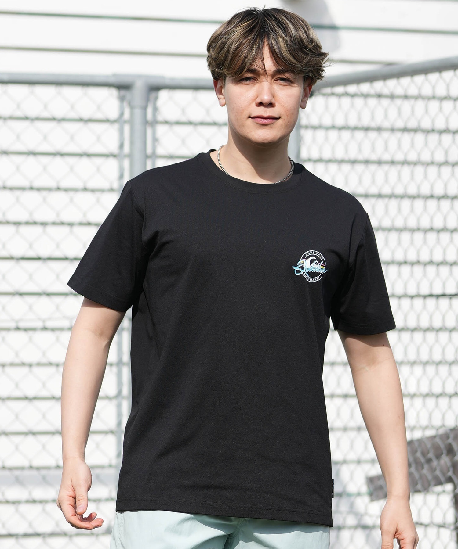 QUIKSILVER クイックシルバー 水着 ラッシュガード 半袖 Tシャツ メンズ UVカット 軽量 速乾 水陸両用 QLY261627M ムラサキスポーツ限定(WHT-M)