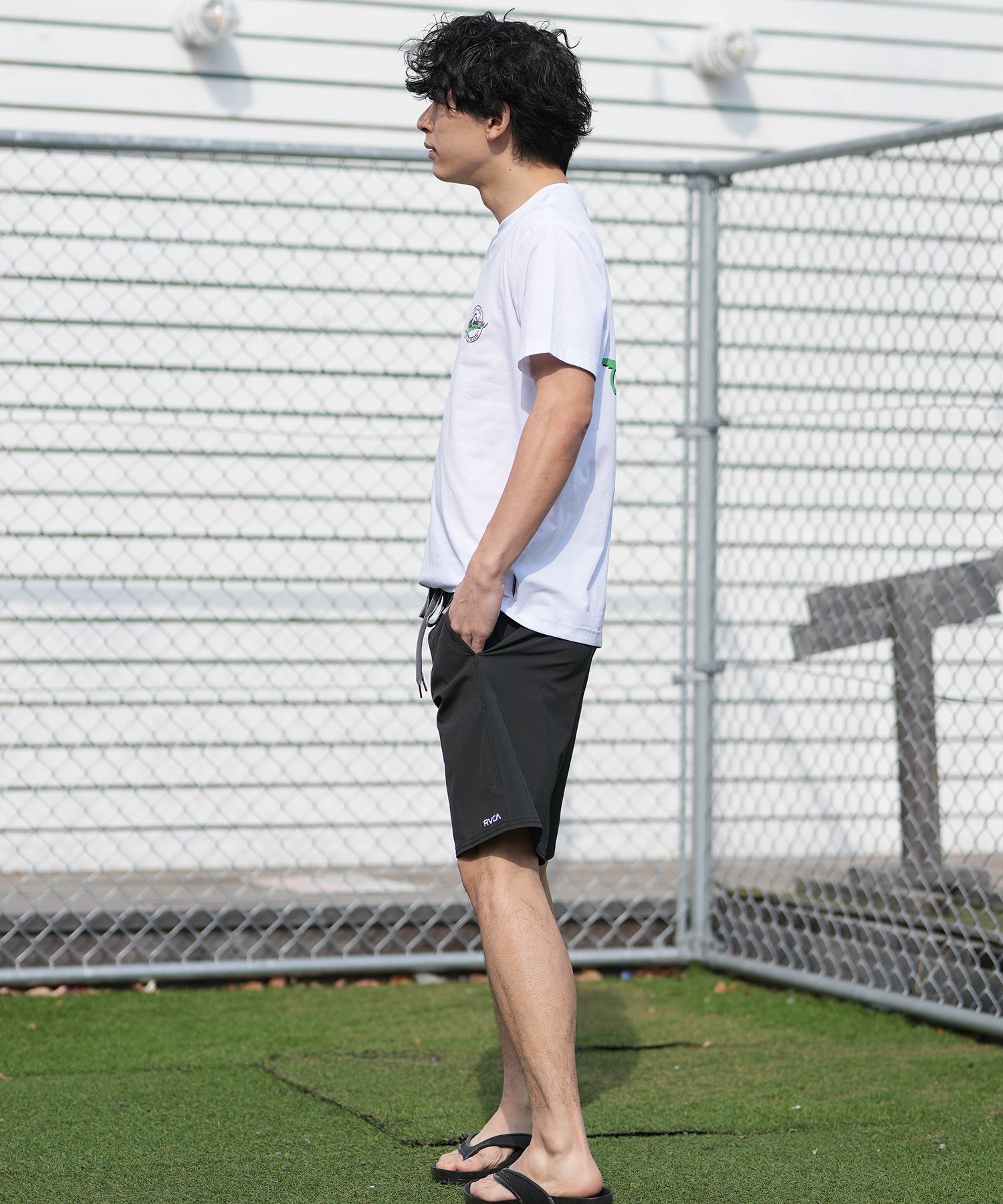 QUIKSILVER クイックシルバー 水着 ラッシュガード 半袖 Tシャツ メンズ UVカット 軽量 速乾 水陸両用 QLY261627M ムラサキスポーツ限定(WHT-M)
