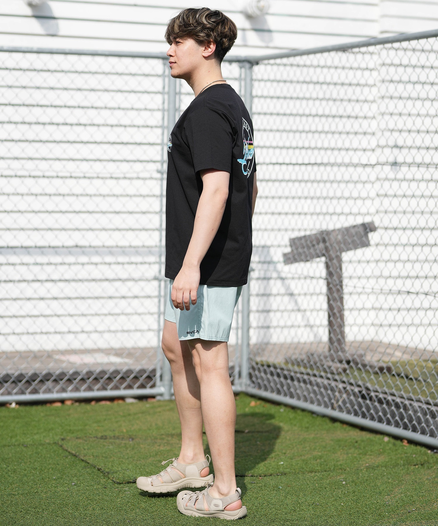 QUIKSILVER クイックシルバー 水着 ラッシュガード 半袖 Tシャツ メンズ UVカット 軽量 速乾 水陸両用 QLY261627M ムラサキスポーツ限定(WHT-M)