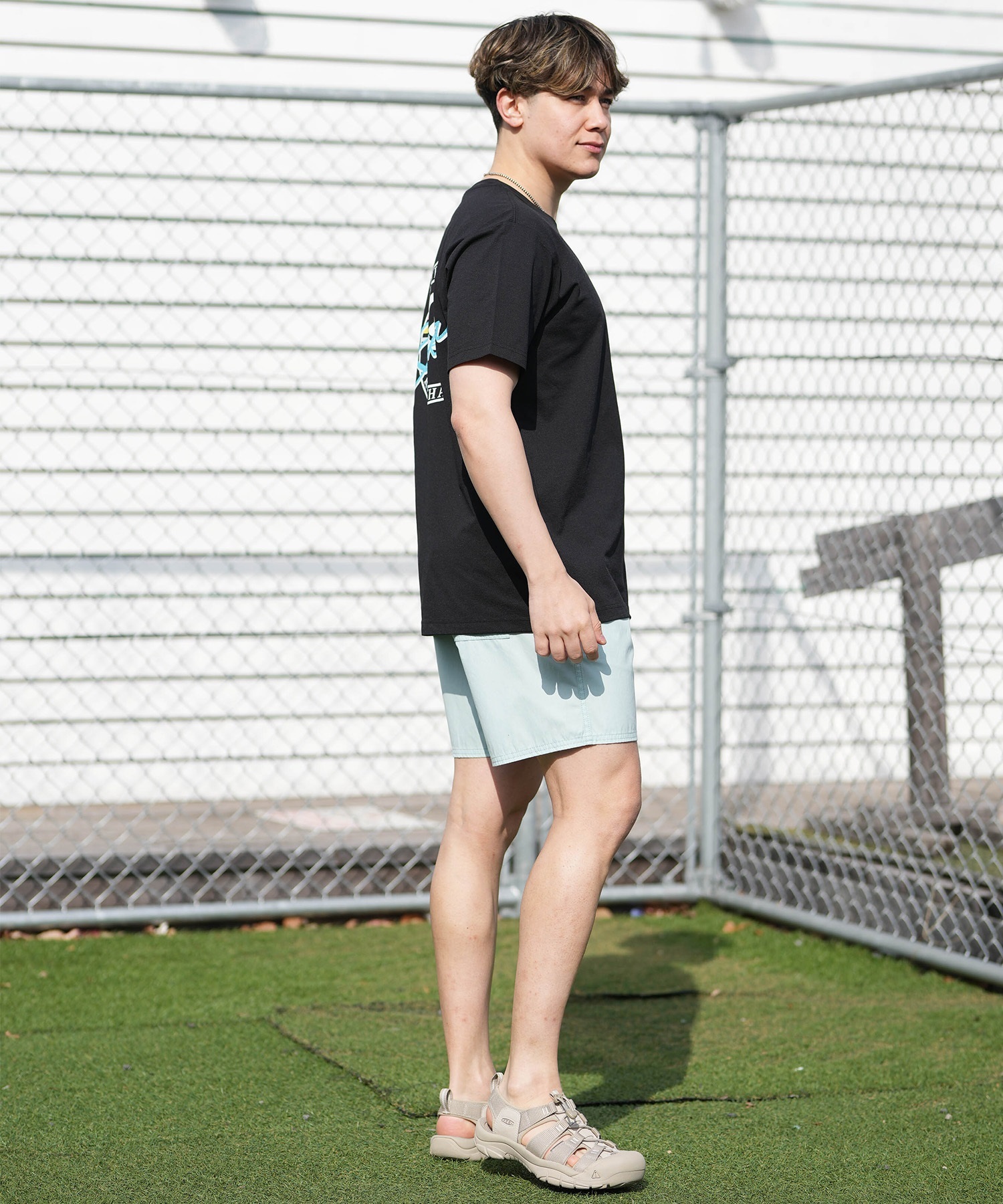 QUIKSILVER クイックシルバー 水着 ラッシュガード 半袖 Tシャツ メンズ UVカット 軽量 速乾 水陸両用 QLY261627M ムラサキスポーツ限定(WHT-M)