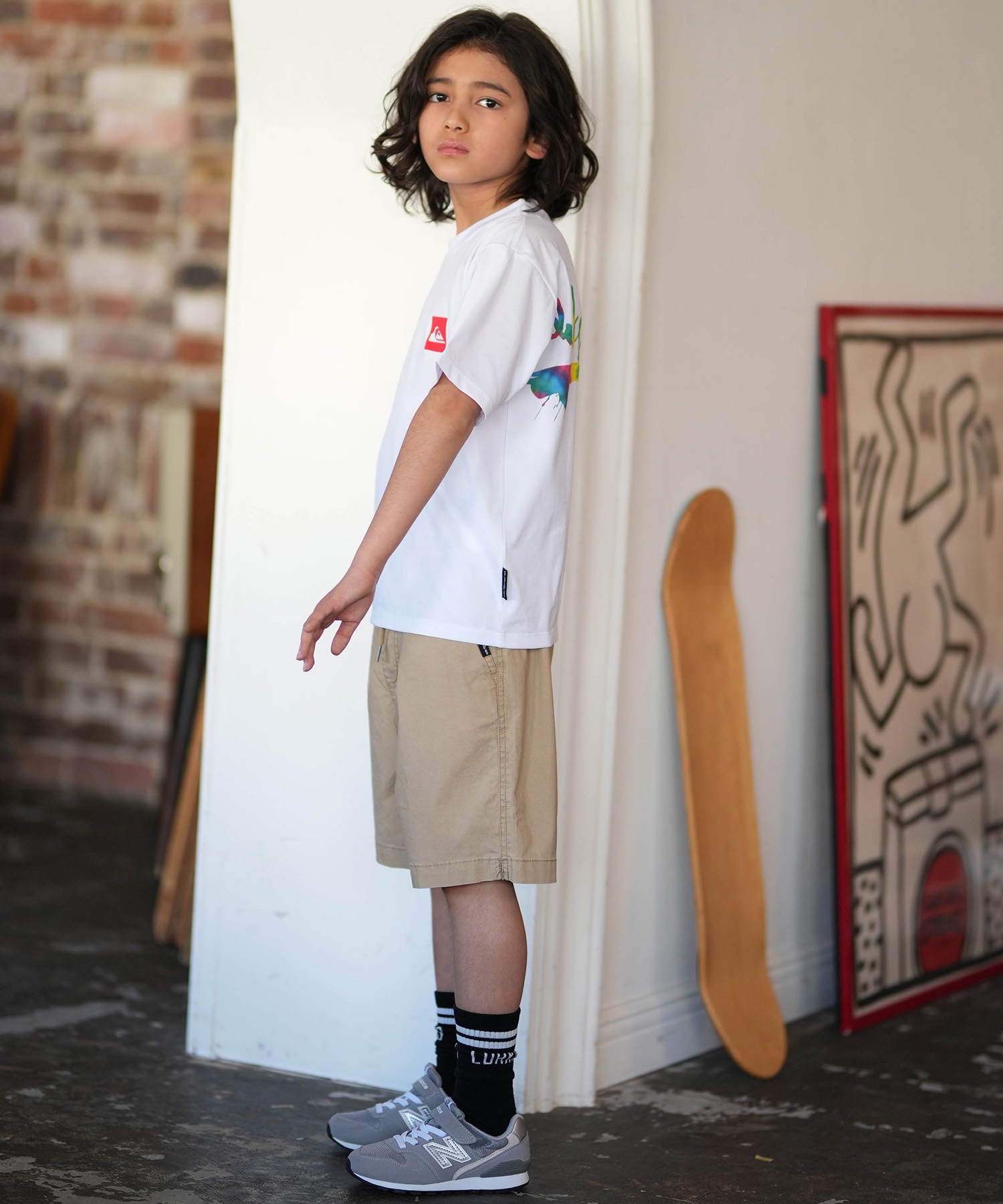 QUIKSILVER クイックシルバー 半袖 Tシャツ キッズ ジュニア 子供 ロゴ
