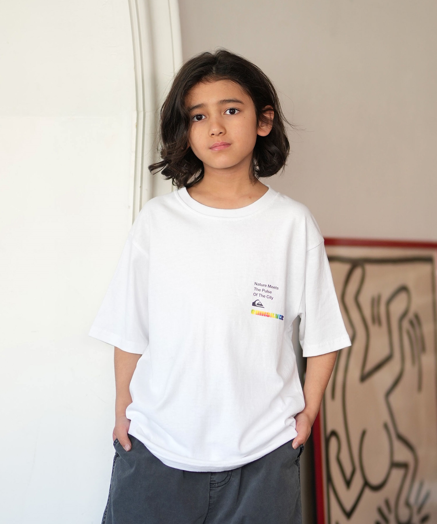 QUIKSILVER クイックシルバー 半袖 Tシャツ キッズ ジュニア 子供 バックプリント KST261001(WHT-130cm)
