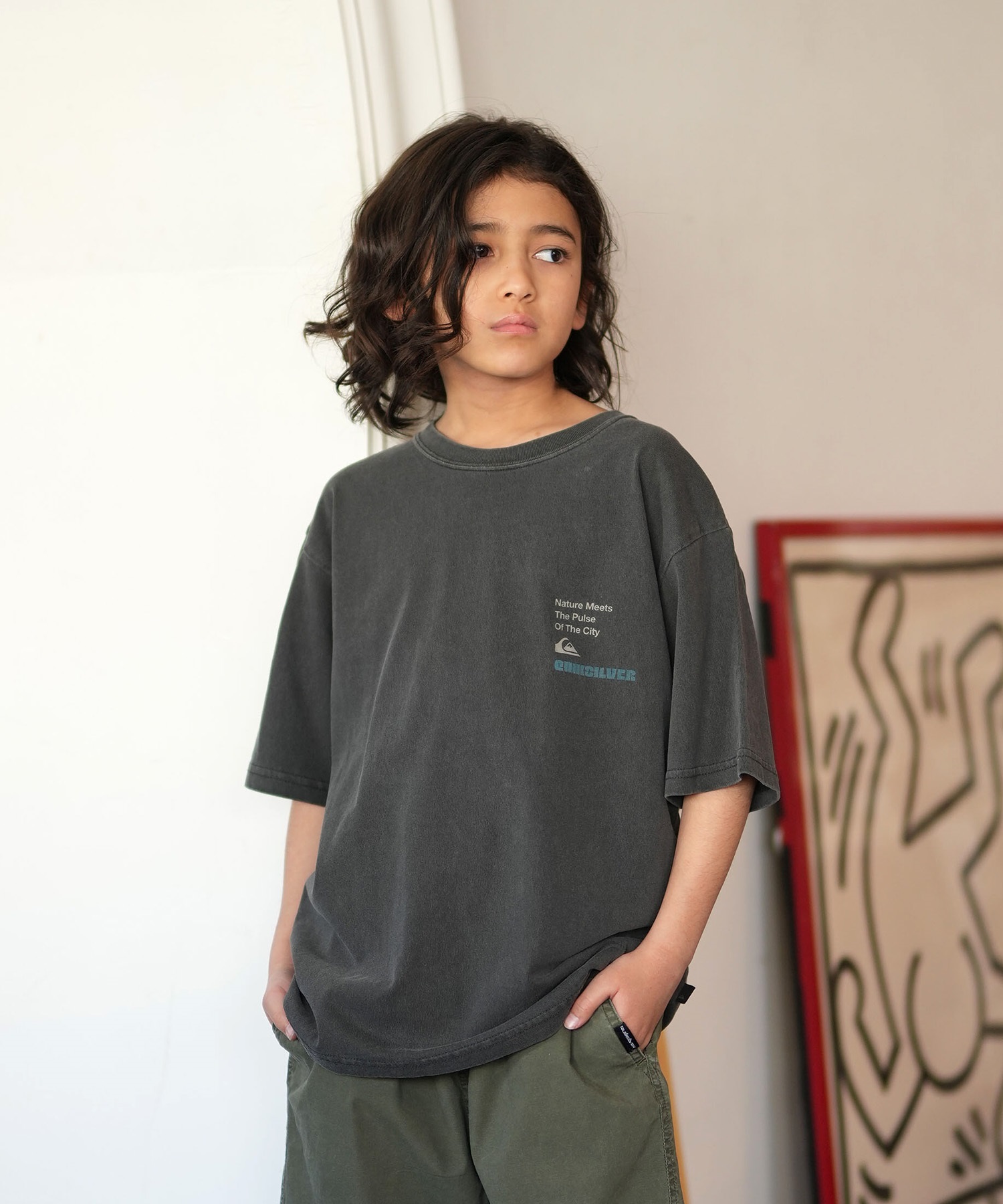 QUIKSILVER クイックシルバー 半袖 Tシャツ キッズ ジュニア 子供 バックプリント KST261001(WHT-130cm)
