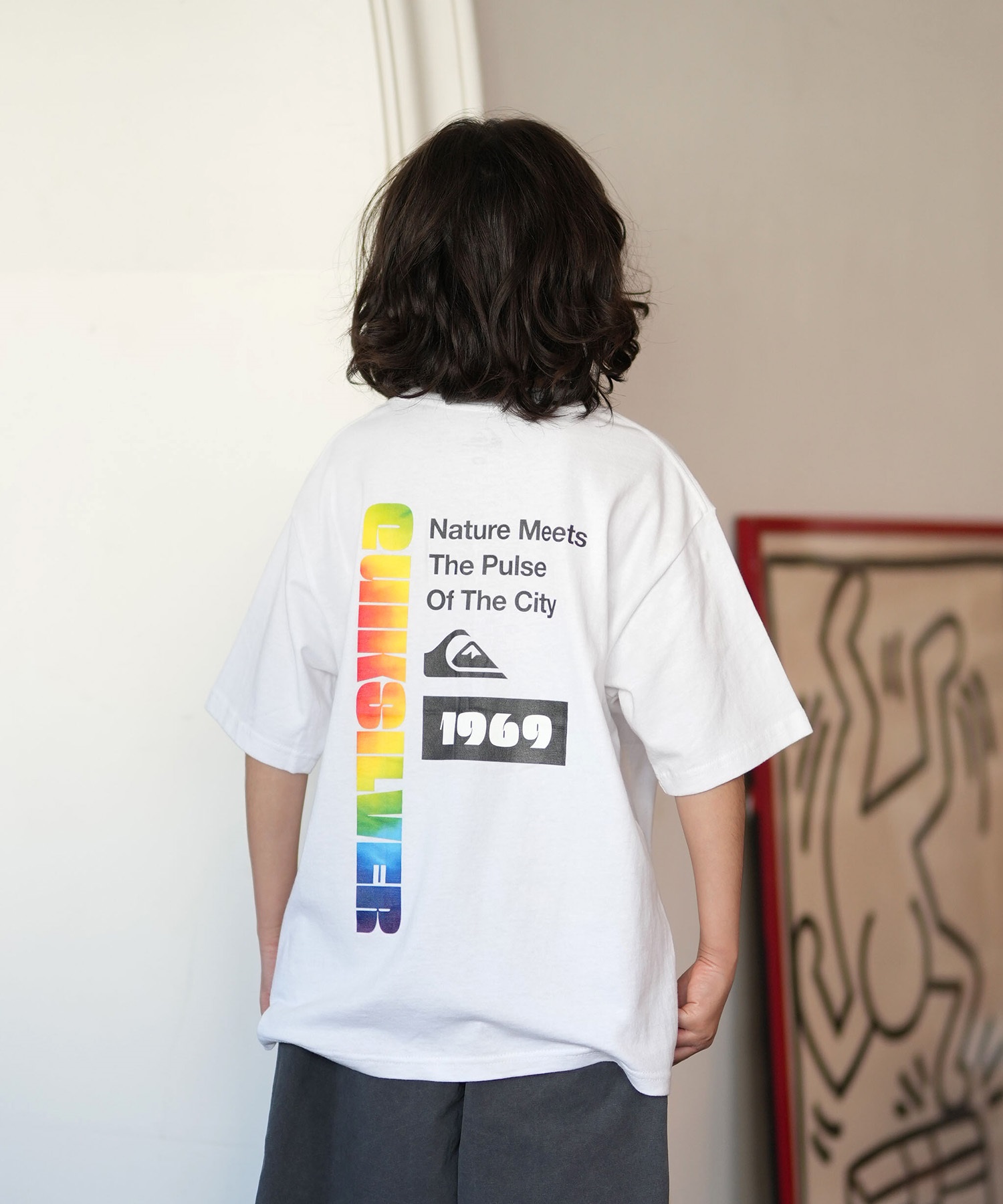 QUIKSILVER クイックシルバー 半袖 Tシャツ キッズ ジュニア 子供 バックプリント KST261001(WHT-130cm)