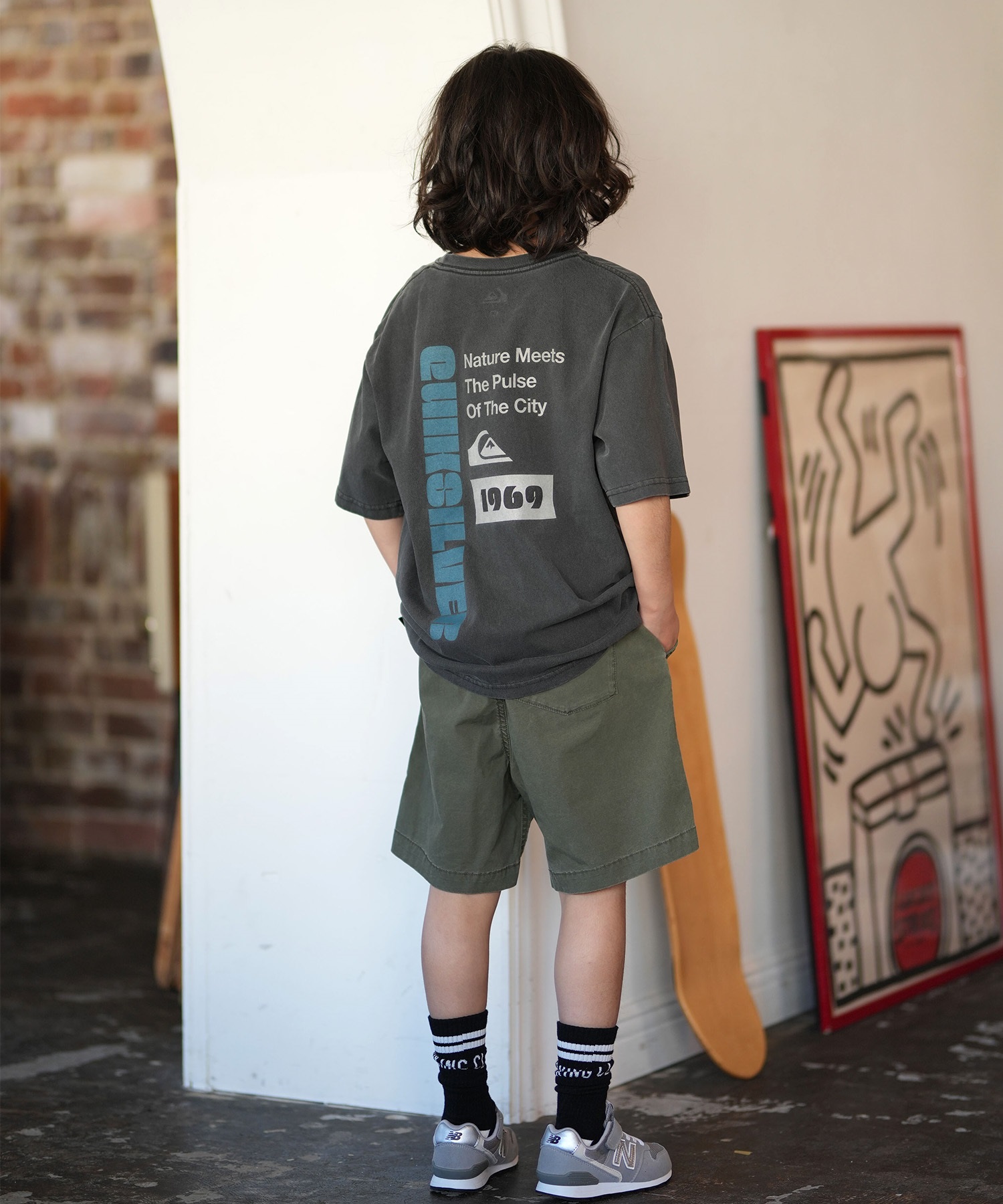 QUIKSILVER クイックシルバー 半袖 Tシャツ キッズ ジュニア 子供 バックプリント KST261001(WHT-130cm)