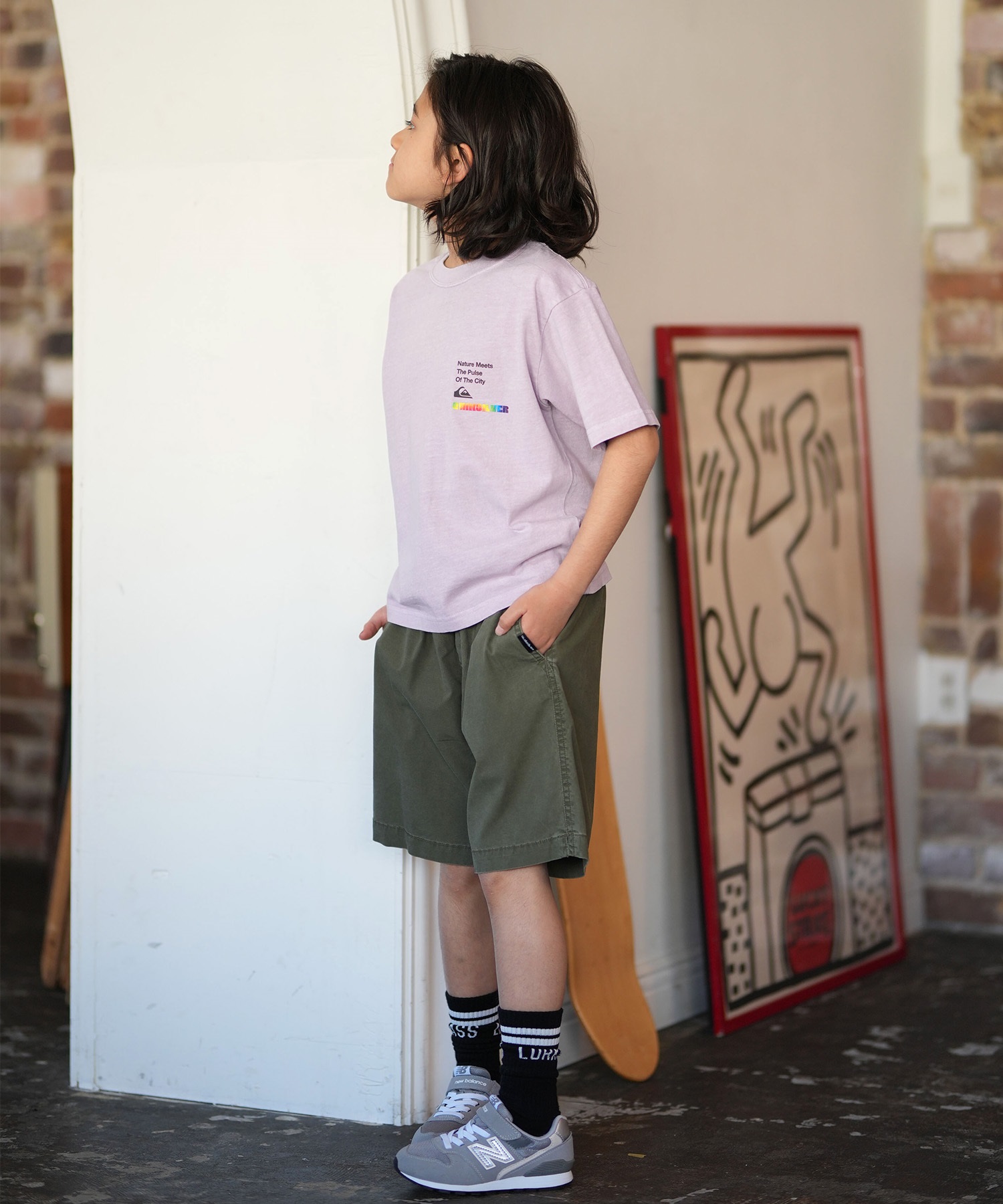 QUIKSILVER クイックシルバー 半袖 Tシャツ キッズ ジュニア 子供 バックプリント KST261001(WHT-130cm)