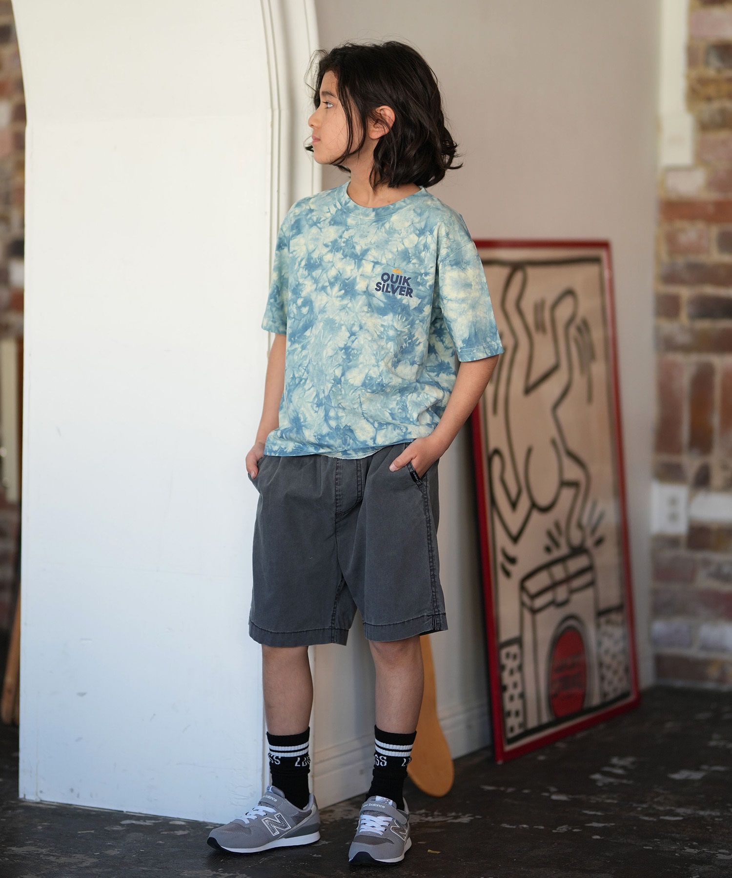 QUIKSILVER クイックシルバー 半袖 Tシャツ キッズ ジュニア 子供 バックプリント KST261601M ムラサキスポーツ限定(WHT-130cm)