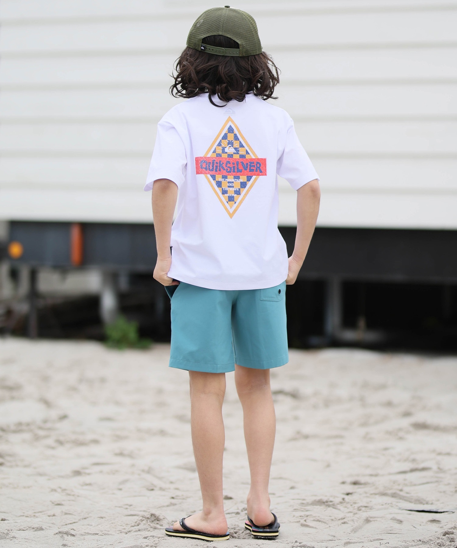 QUIKSILVER クイックシルバー 水着 海パン トランクス サーフパンツ キッズ ジュニア 子供 水陸両用 速乾 SOLID VOLLEY YOUTH 16NB KBS262001(BLK-130cm)