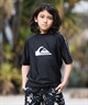 QUIKSILVER クイックシルバー 水着 ラッシュガード 半袖 Tシャツ キッズ ジュニア ALL TIME SR YOUTH KLY261003(GRN-120cm)