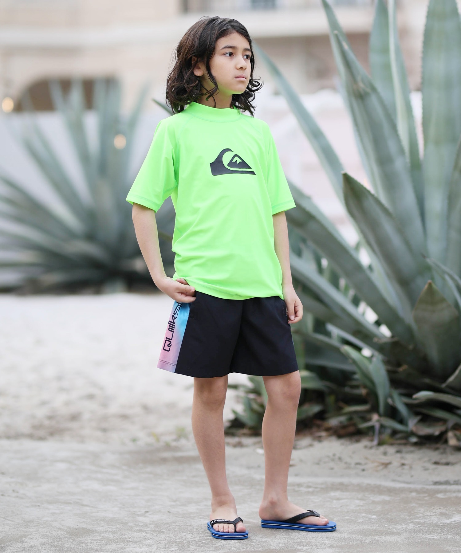 QUIKSILVER クイックシルバー 水着 ラッシュガード 半袖 Tシャツ