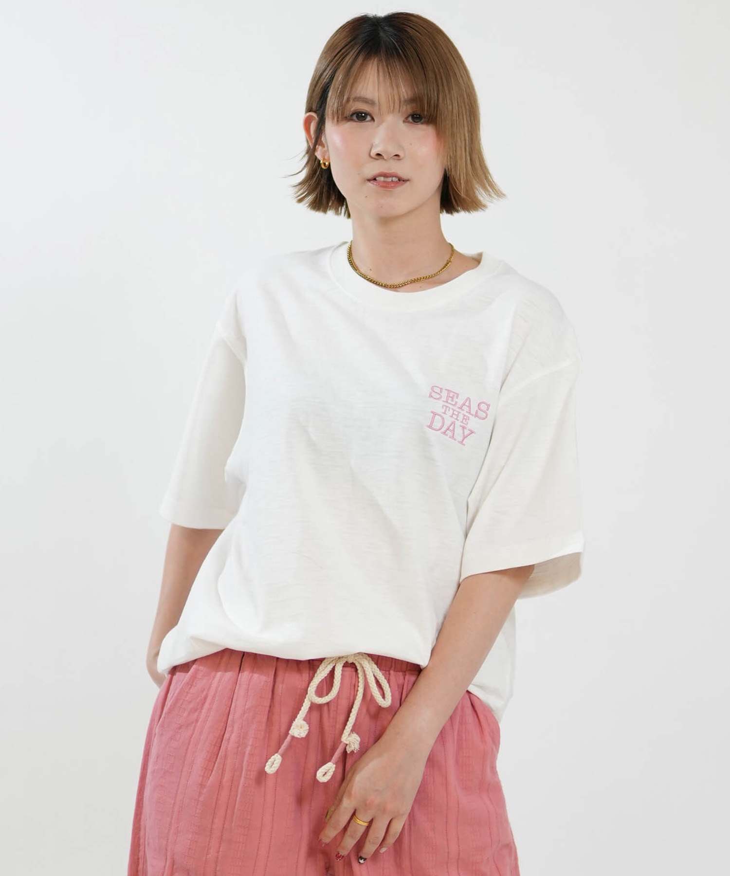 HULALANI フララニ 半袖 Tシャツ レディース バックプリント 花柄
