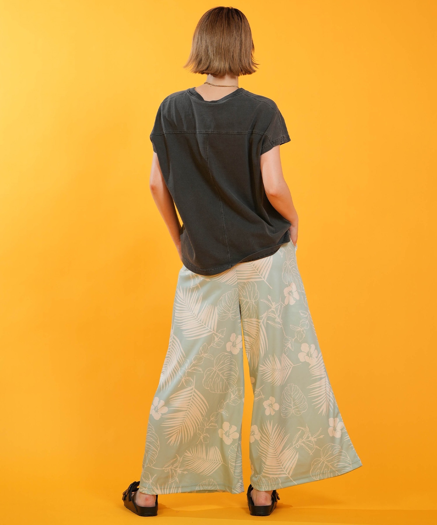 HULALANI フララニ ロングパンツ レディース ボタニカル柄 263HU2LP182