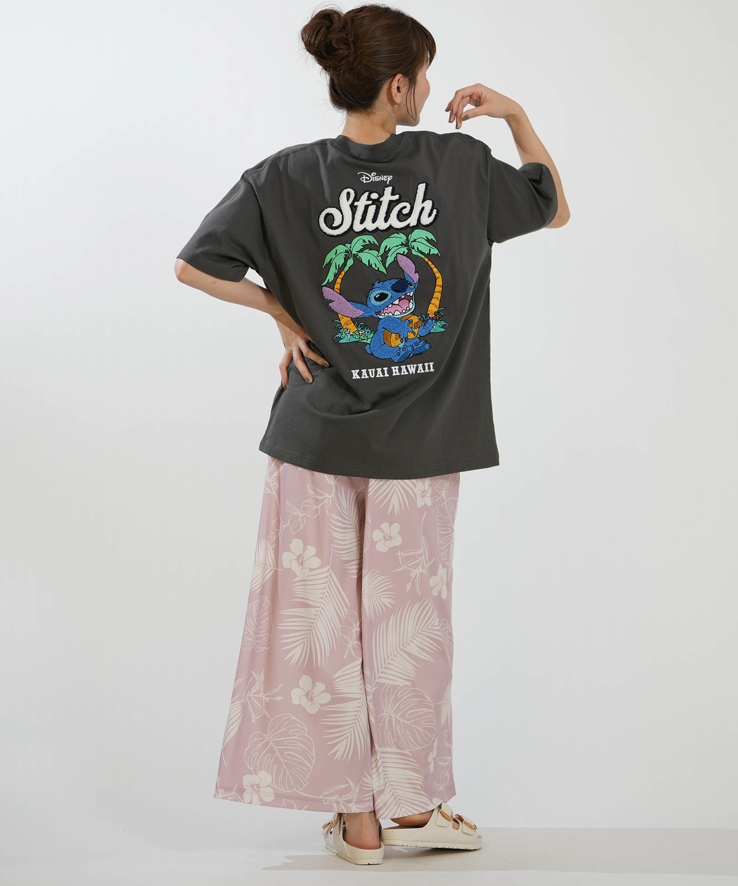 HULALANI フララニ ロングパンツ レディース ボタニカル柄 263HU2LP182