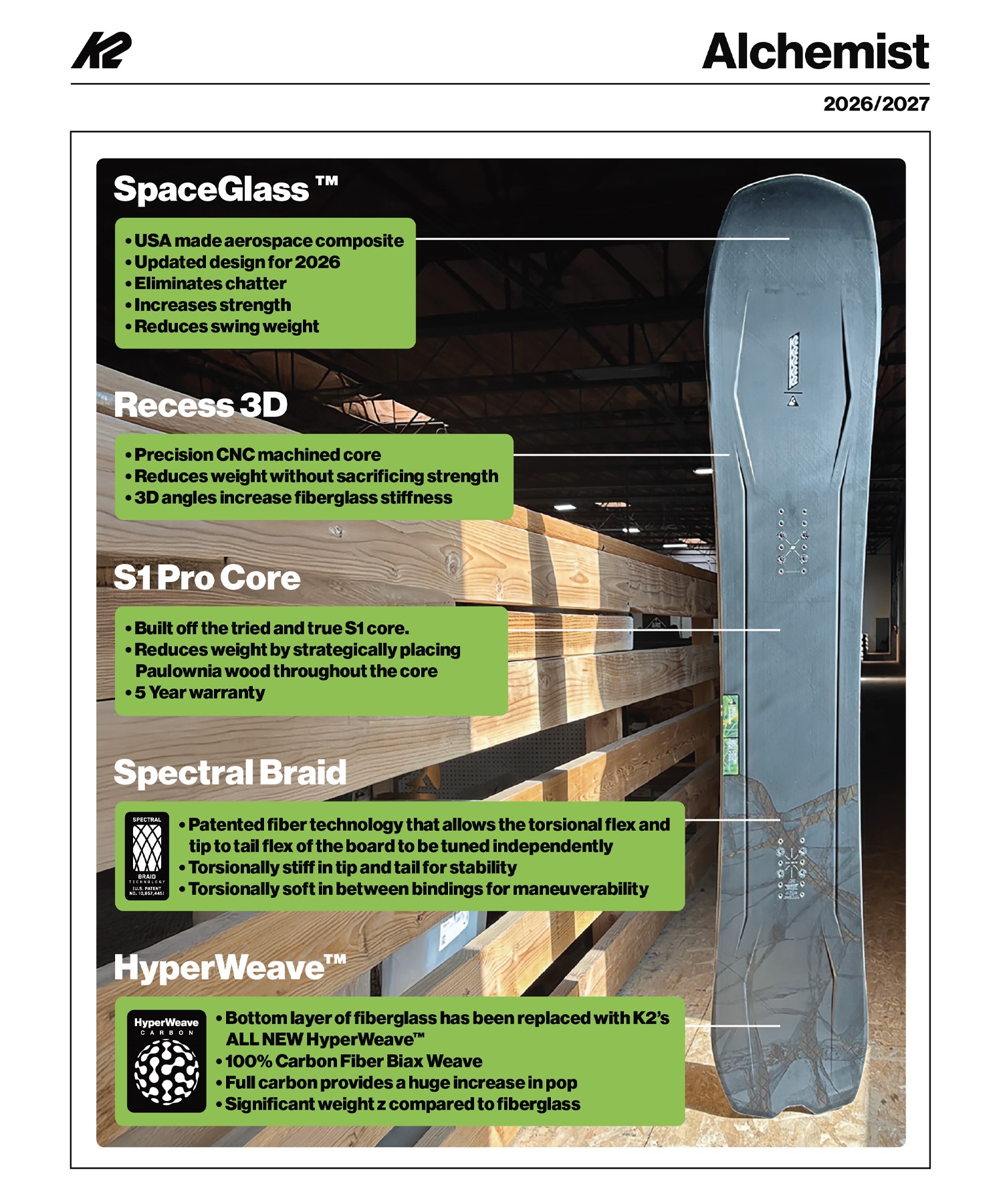 K2 ケーツー アルケミスト ALCHEMIST スノーボード 板 ディレク