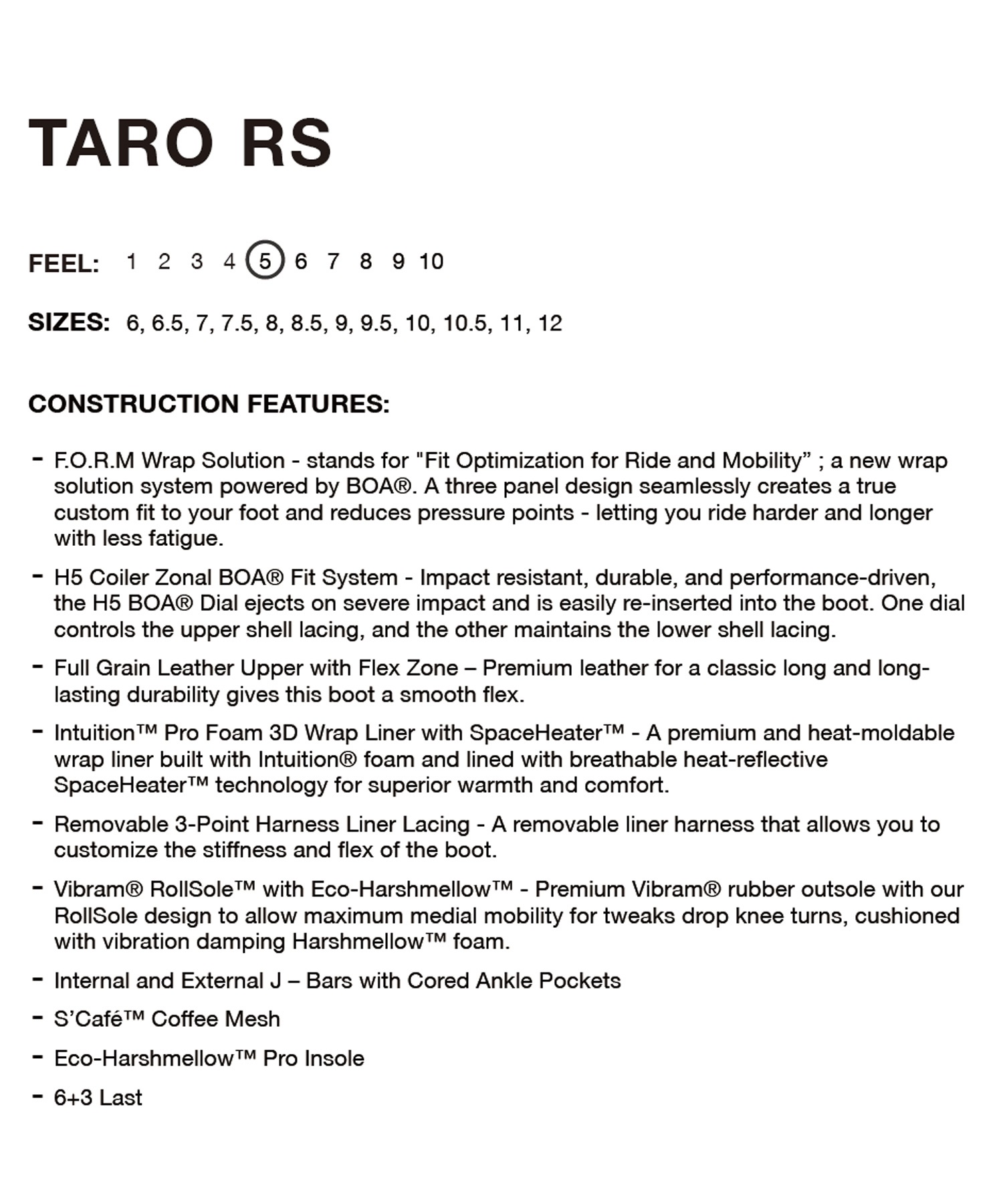 K2 ケーツー タロウタマイ アールエス TARO TAMAI RS スノーボード ブーツ パウダー フリーライディング BOA 本革 メンズ 26-27 早期購入(BKBR-24.0cm)