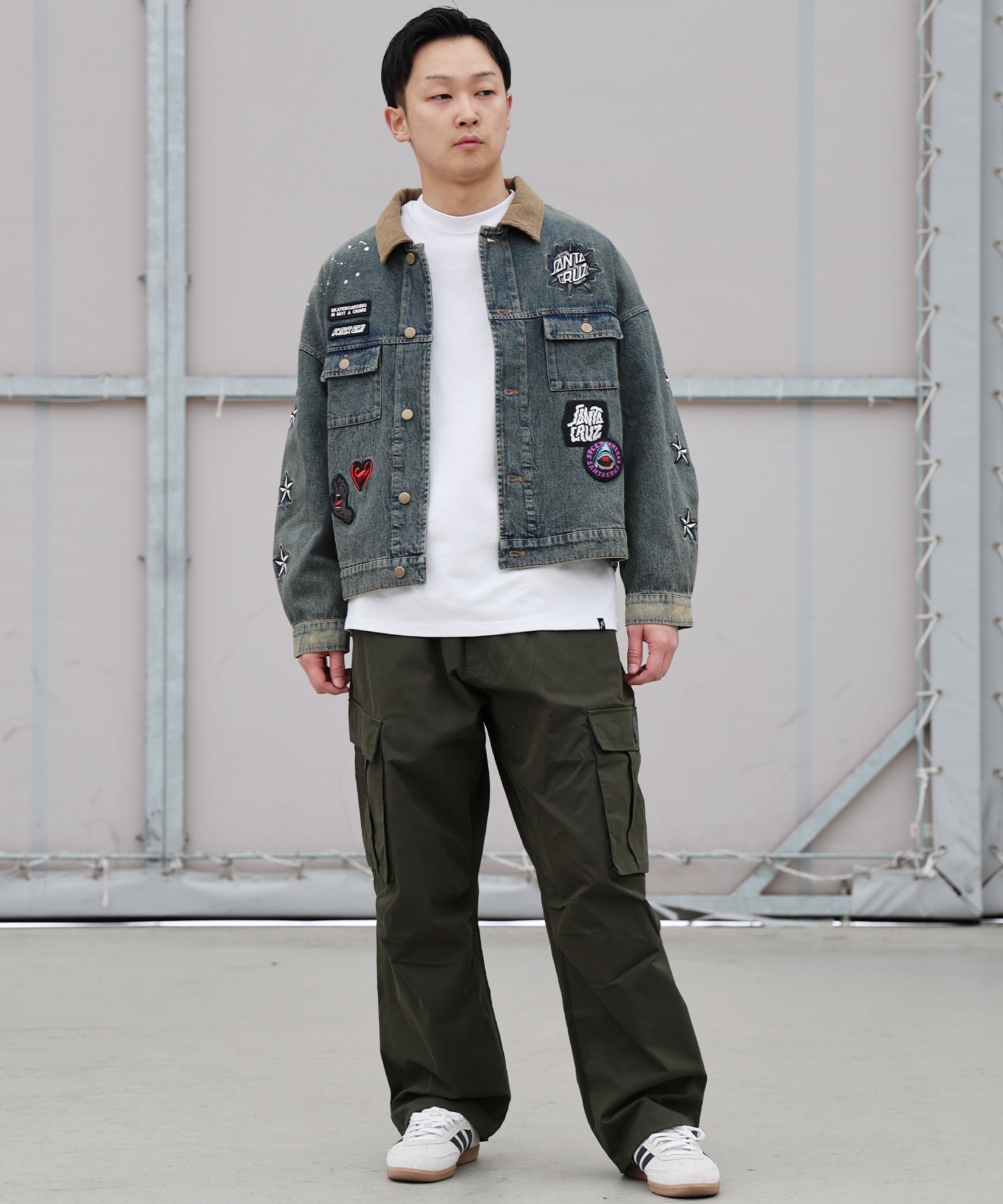 SANTA CRUZ サンタクルーズ ジャケット メンズ SC PATCHES DENIM JACKET 502261101(STWSH-M)