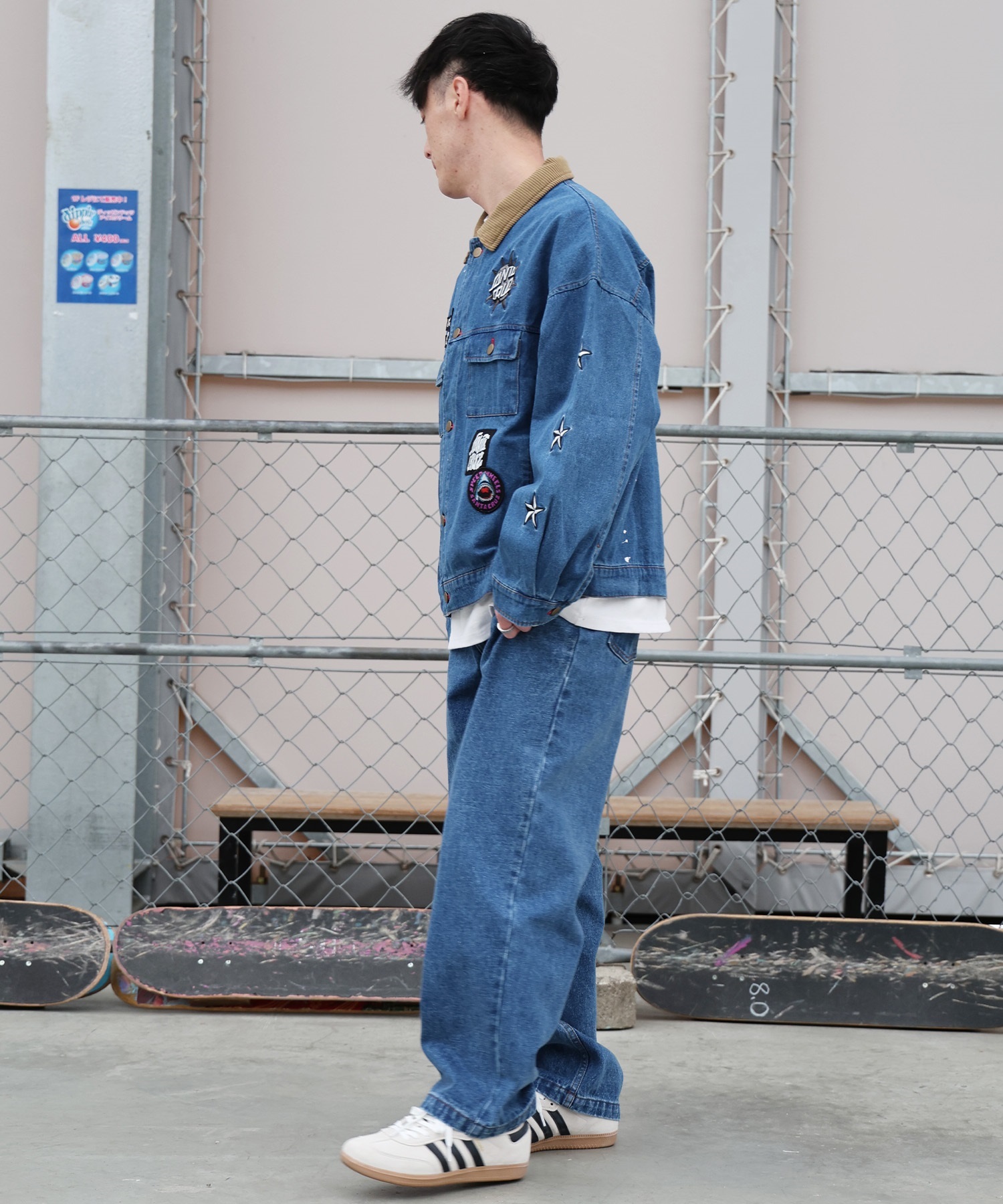 SANTA CRUZ サンタクルーズ ジャケット メンズ SC PATCHES DENIM JACKET 502261101(STWSH-M)