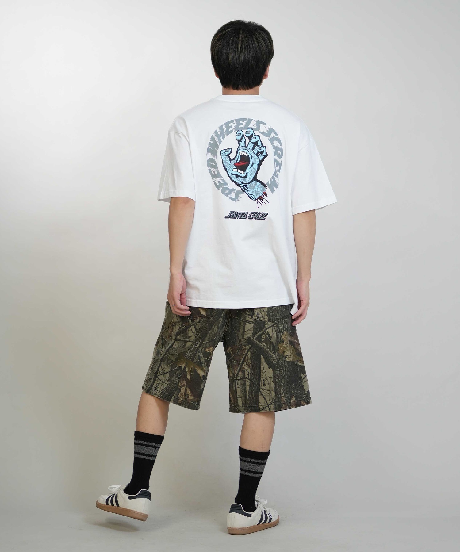 SANTA CRUZ サンタクルーズ 半袖 Tシャツ SPEEDWHEELS タトゥーHAND SS